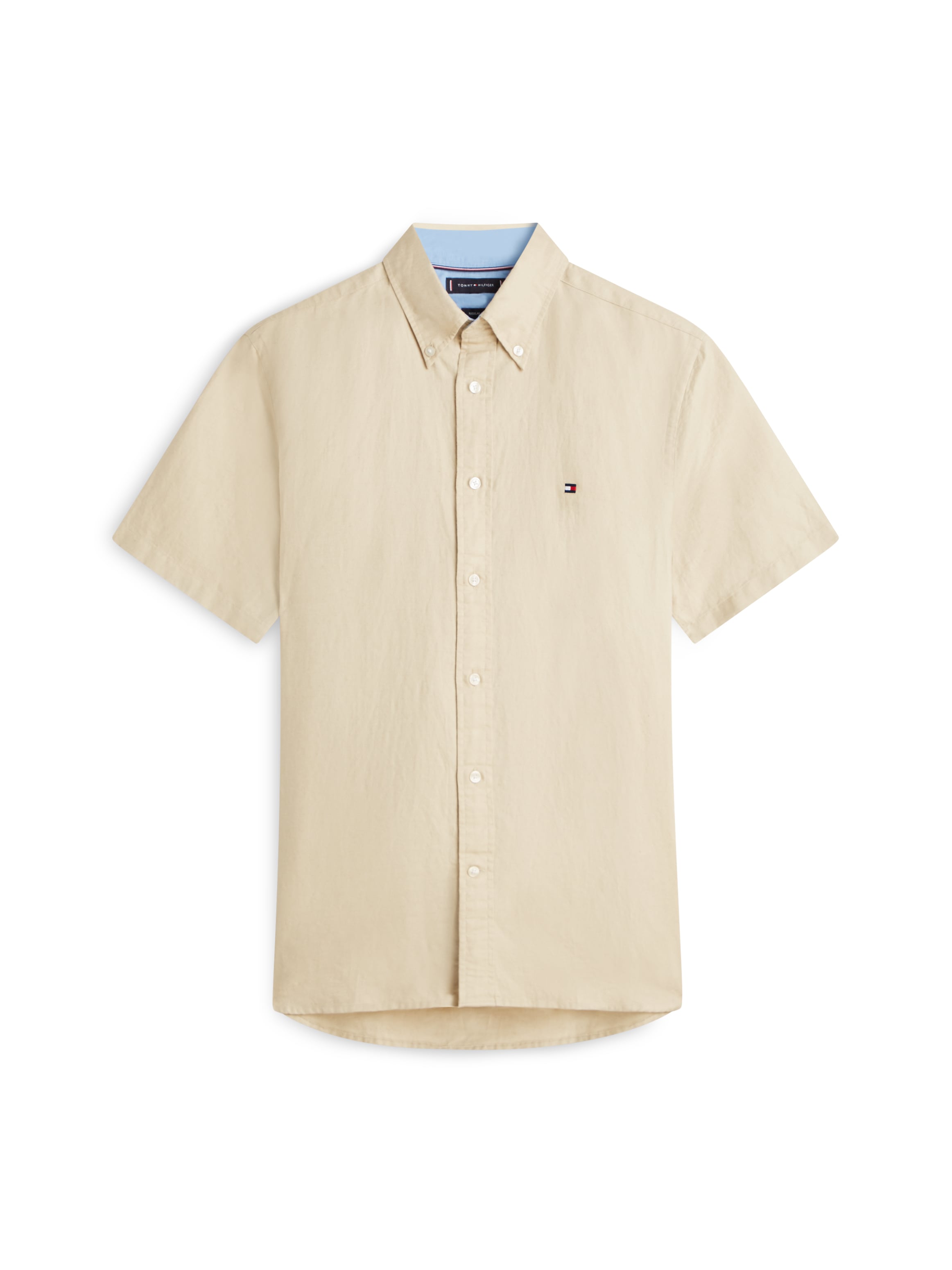 Tommy Hilfiger Kurzarmhemd »LINEN BLEND SOLID«