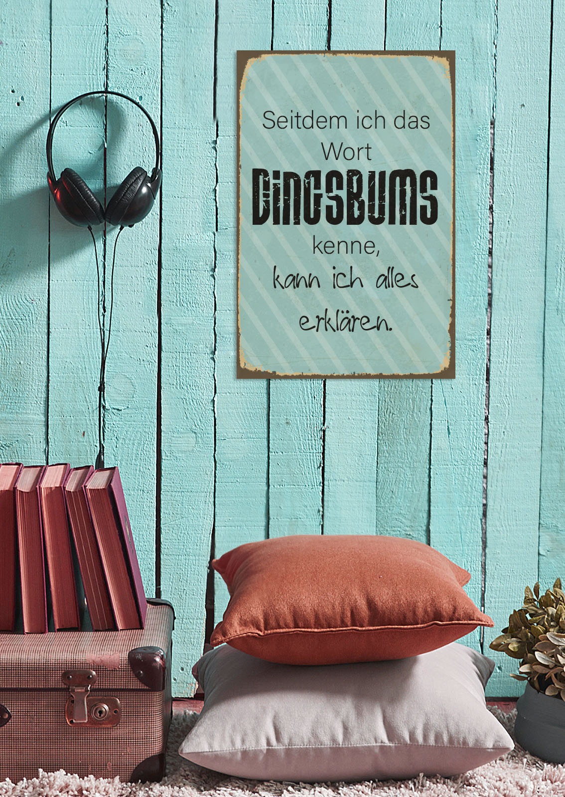 queence Metallbild »Dingsbums« Schriftzug   Sprüche   Sprüche & Texte 1 Stk günstig online kaufen