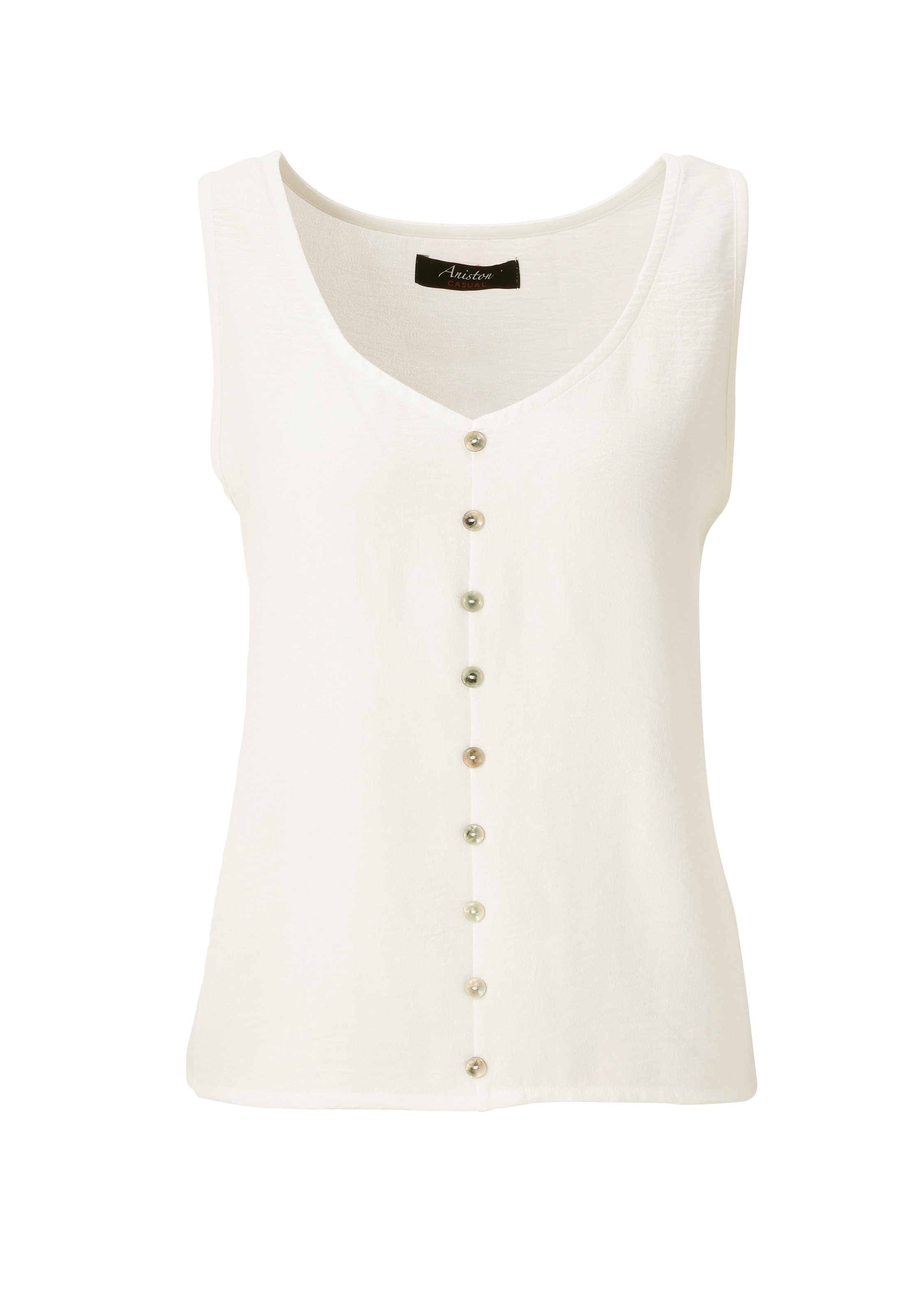 Aniston CASUAL Blusentop in Leinen-Optik