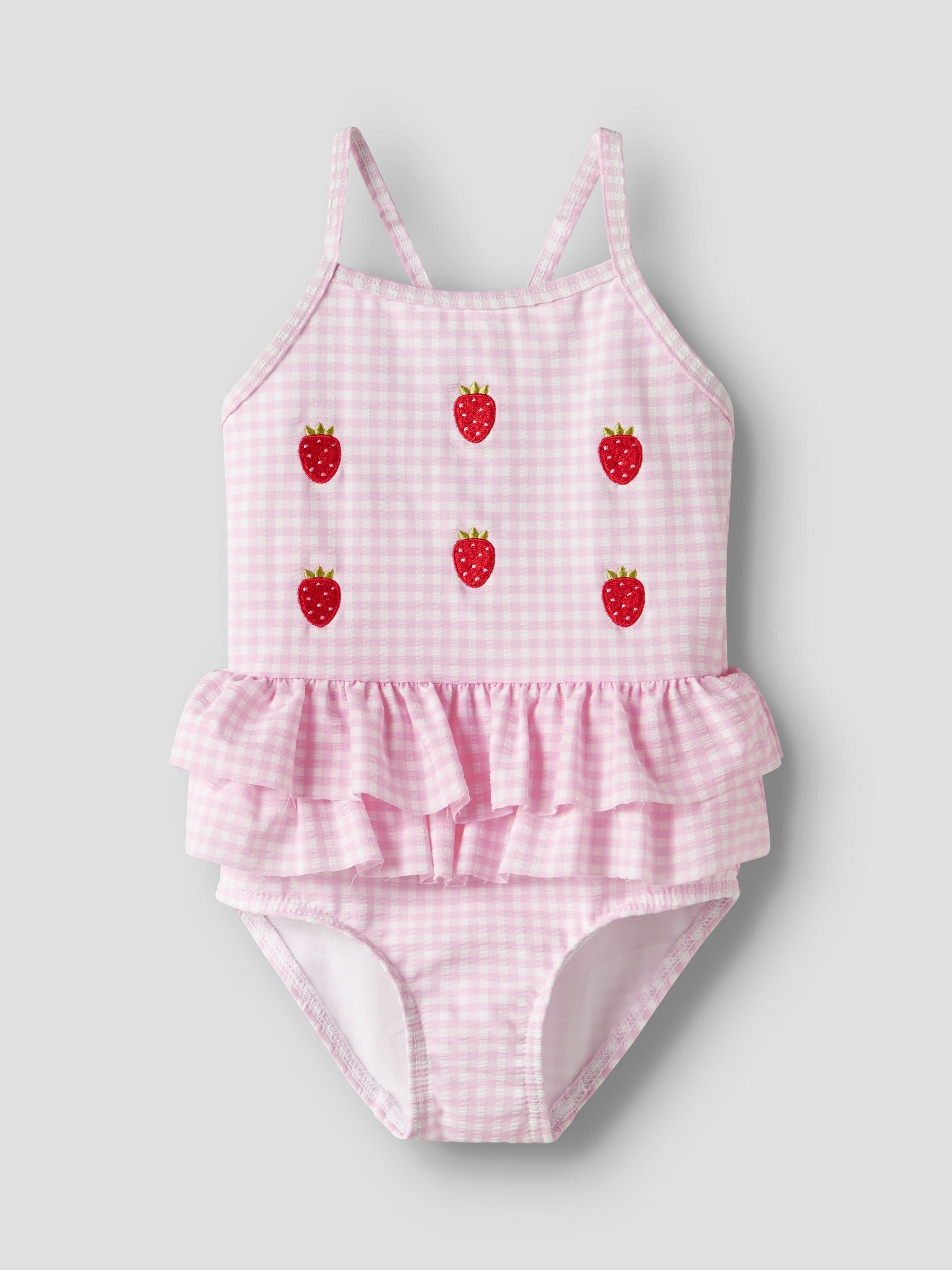 Name It Badeanzug »NMFZAMMER SWIMSUIT« mit Stickerei und Rüschen