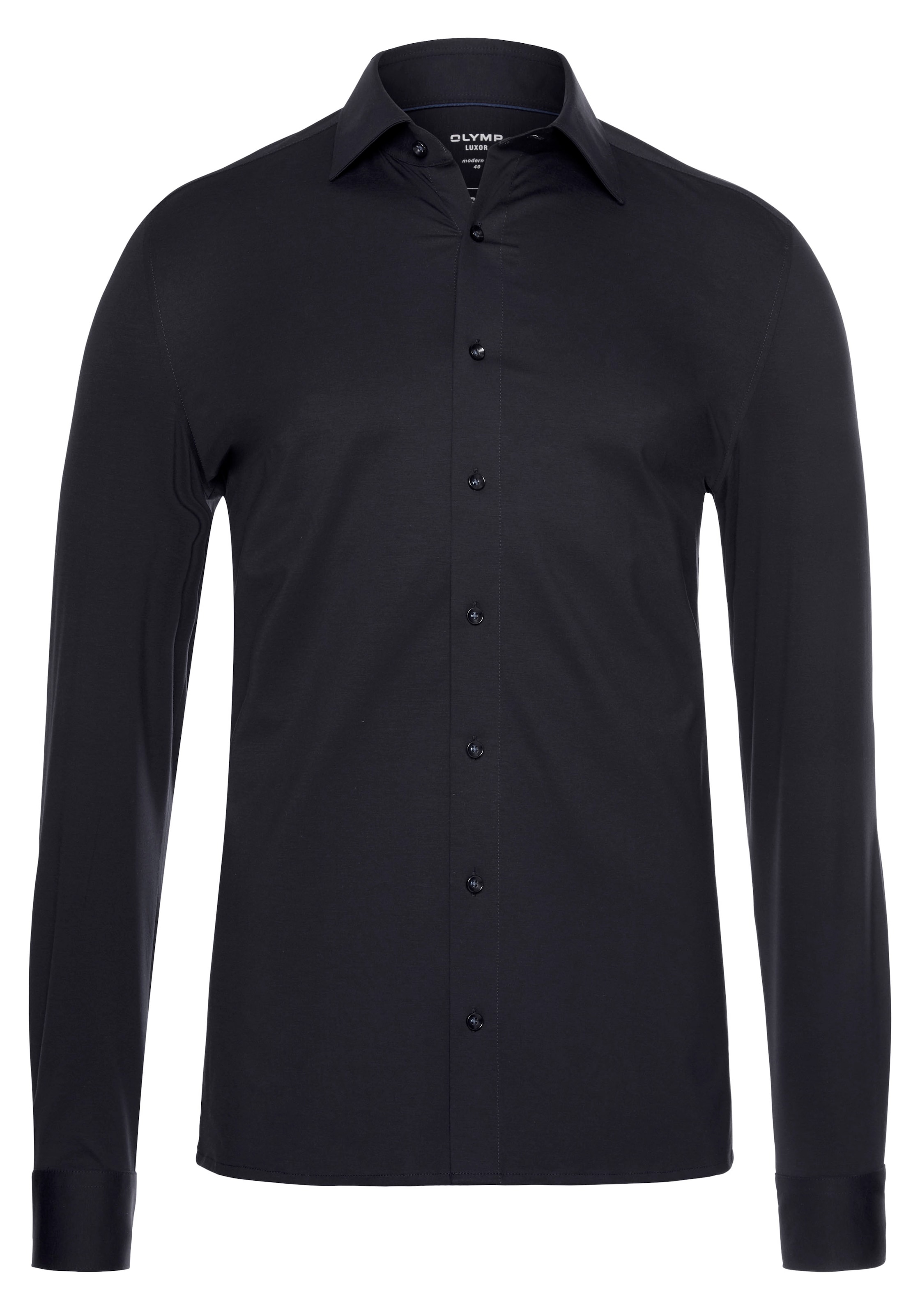 OLYMP Langarmhemd »Luxor 24/Seven modern fit Jerseyshirt«, mit geruchshemmenden Materialeigenschaften