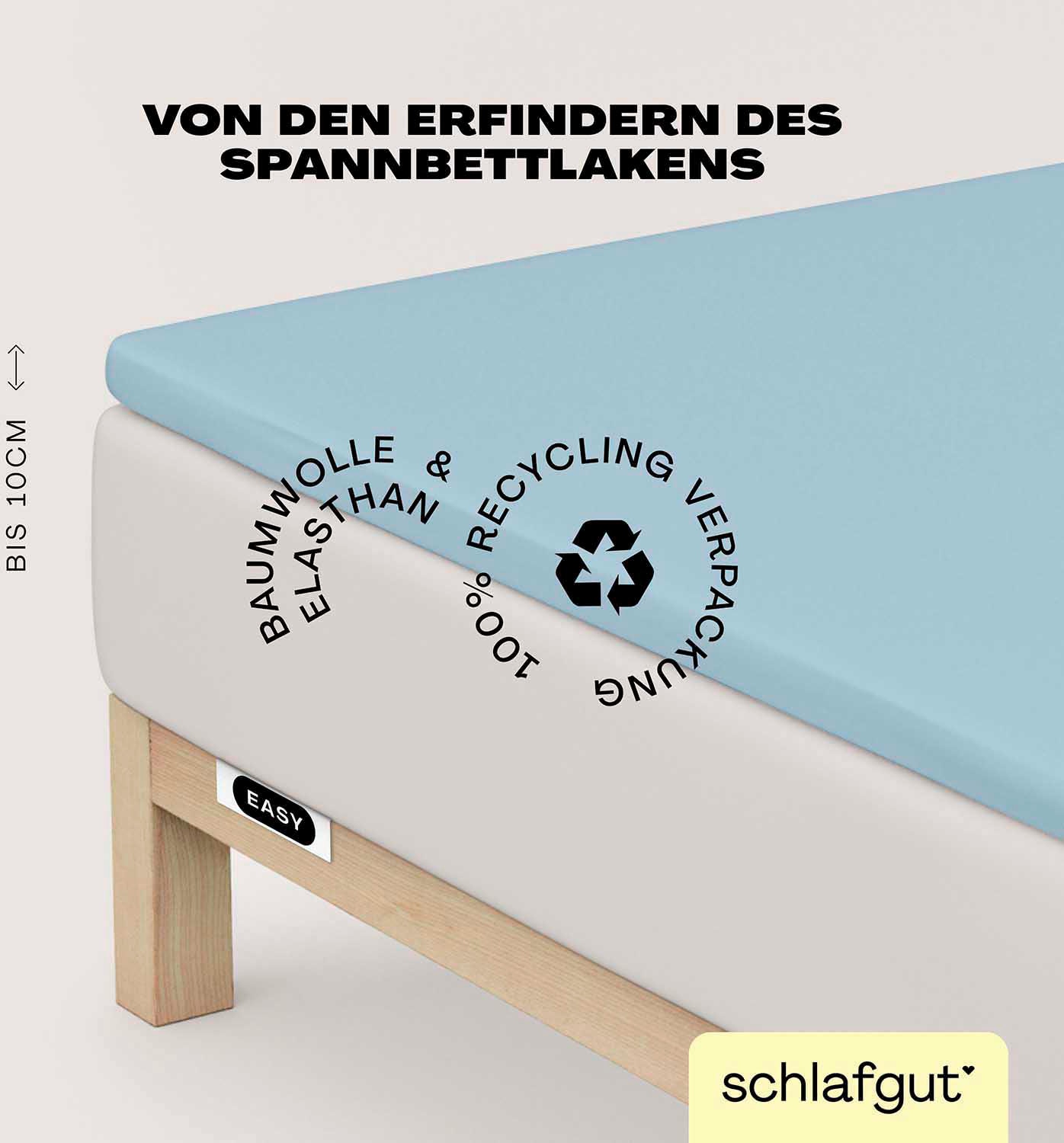 Schlafgut Spannbettlaken »EASY Jersey Elasthan Topper«, MADE IN GREEN by OEKO-TEX®