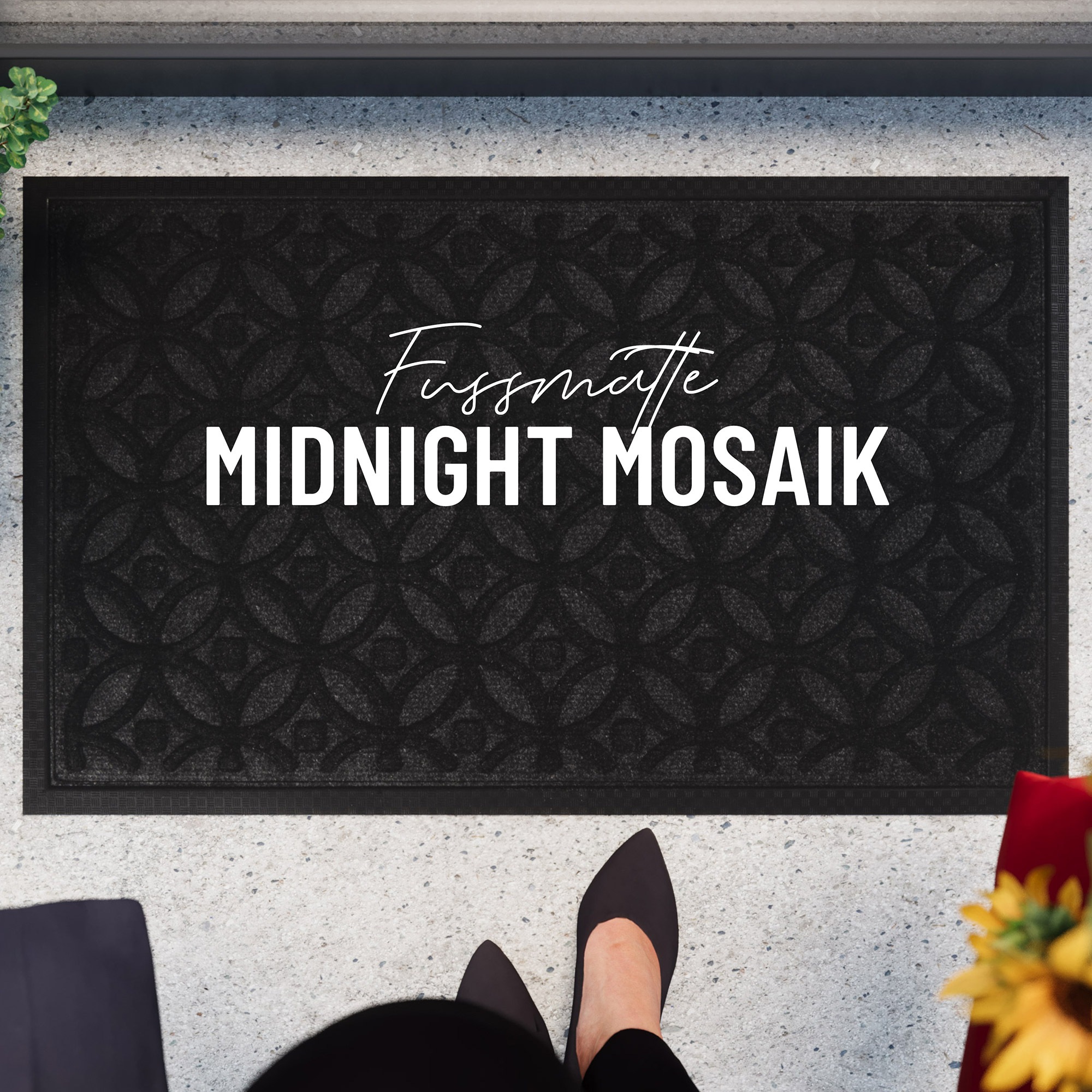 Wecon home Fußmatte »Midnight Mosaic«, rechteckig, 4 mm Höhe, pflegeleicht, günstig online kaufen