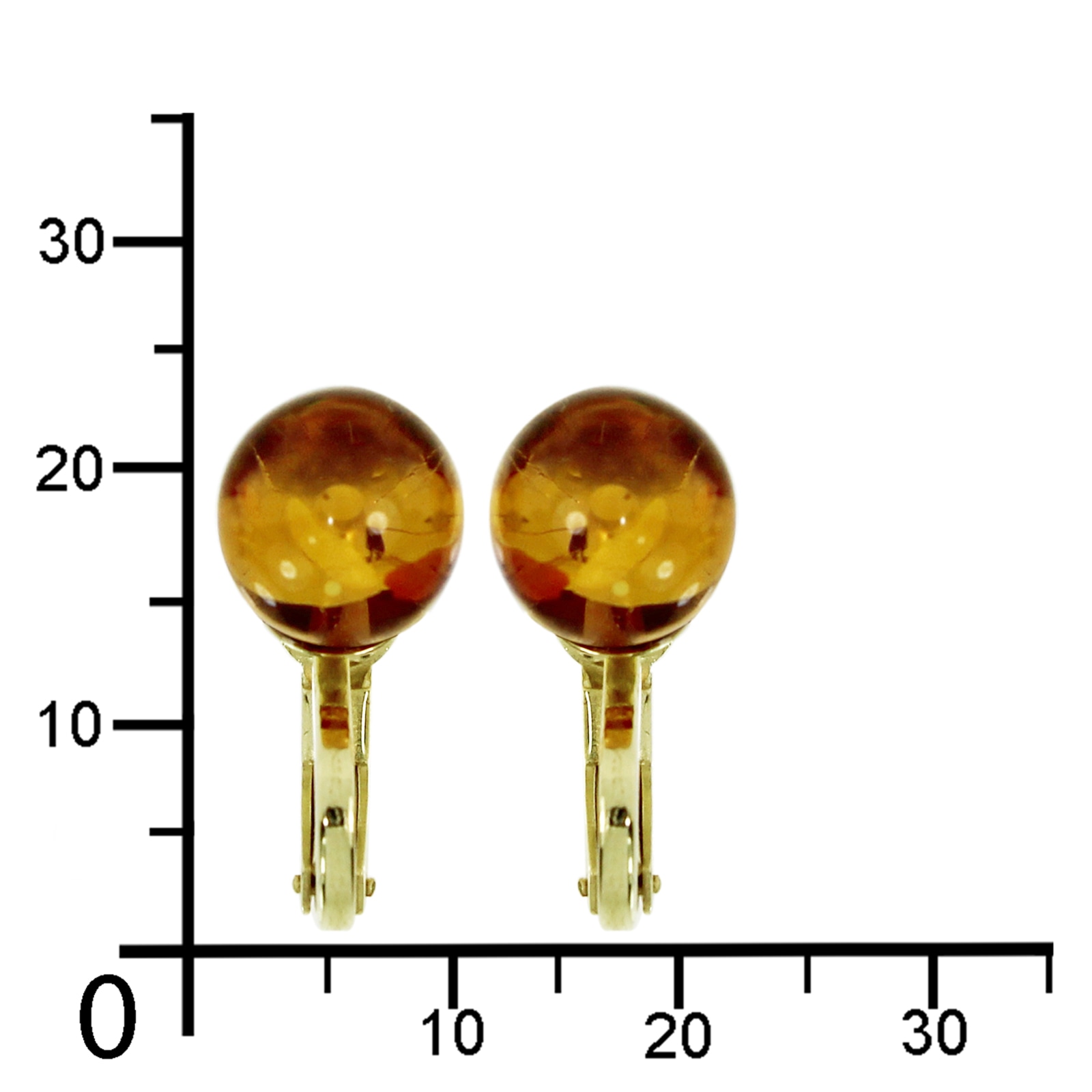 OSTSEE-SCHMUCK Paar Ohrclips »Ostsee-Schmuck Ohrclip Kugel 10 mm Ohrclip Kugel 10 mm«, (2 tlg.)