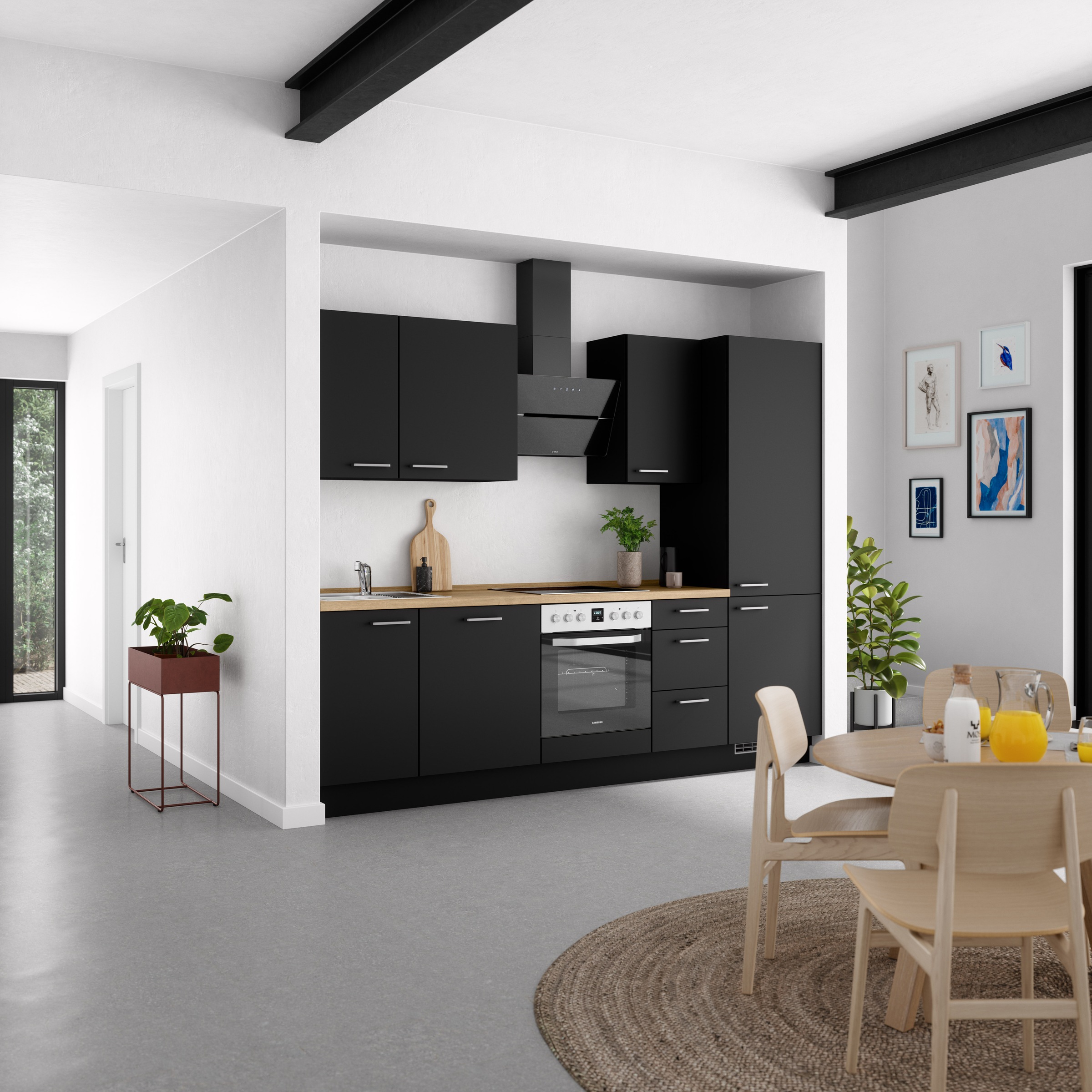 nobilia® Küchenzeile »"Touch II"« vormontiert, Ausrichtung wählbar, Breite 270 cm, wahlw. mit E-Geräten