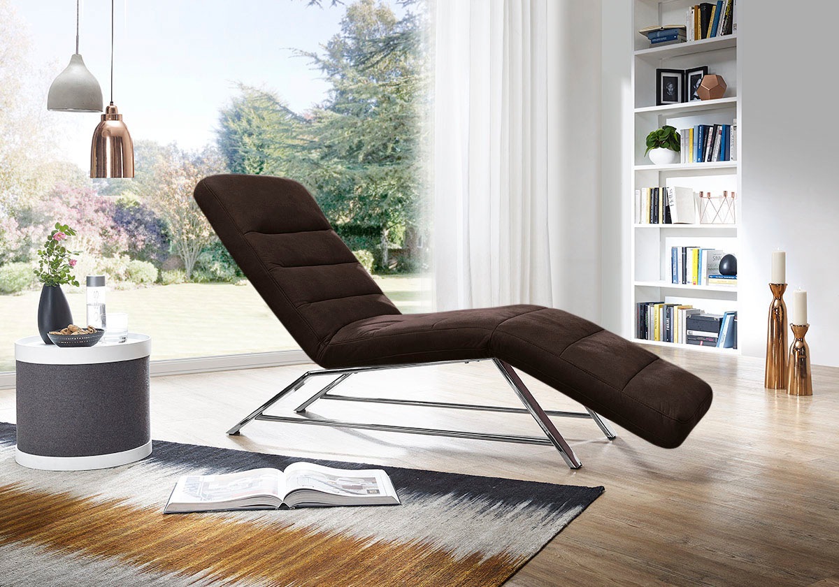 W.SCHILLIG Relaxliege »daily dreams«, Funktionsliege wahlweise mit Motor, Gestell Chrom, Breite 65 cm
