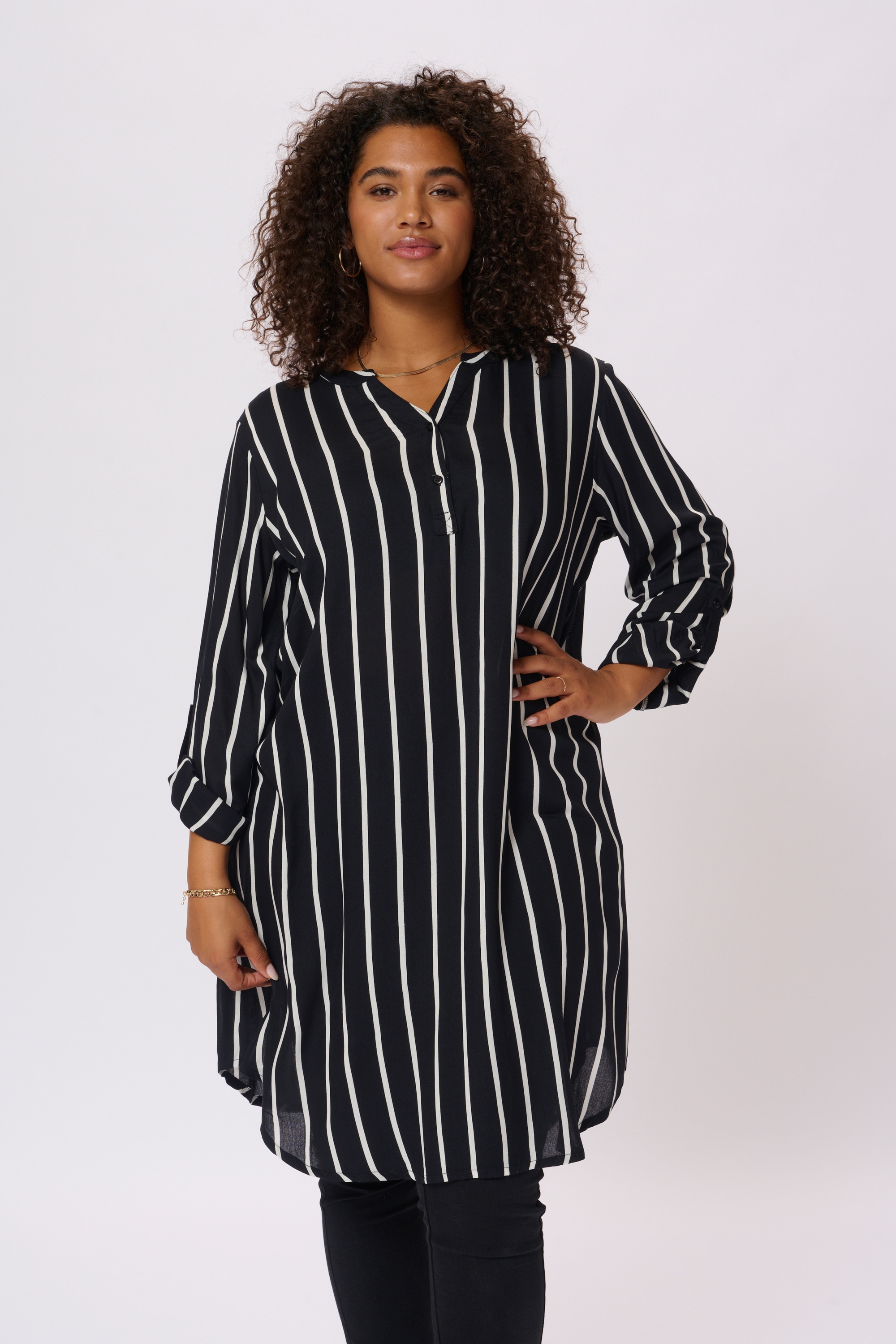 KAFFE Curve Midikleid »Damen Kleid KCmilana«