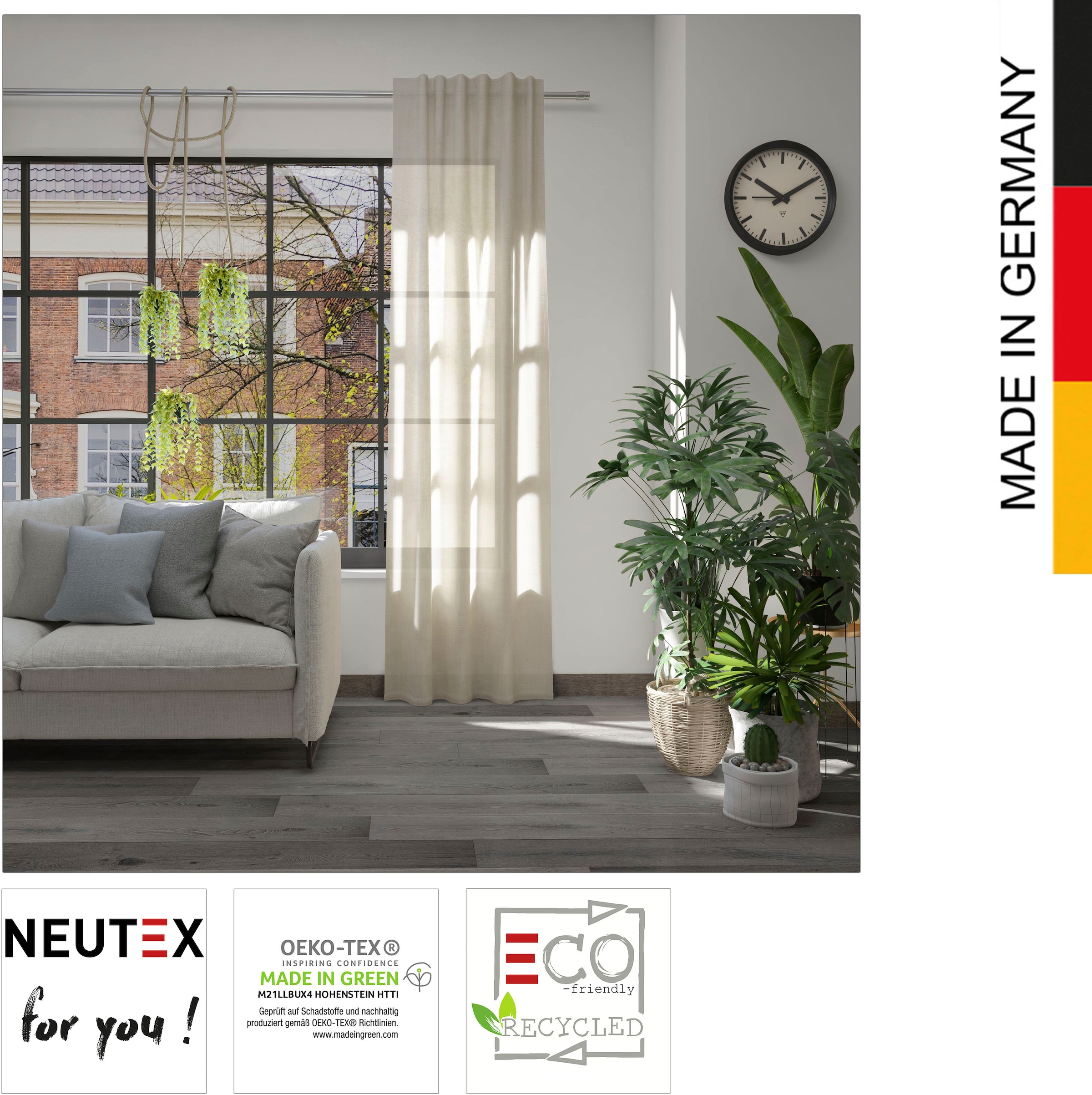 »Leon Neutex for bei you! Vorhang (1 Eco«, online nachhaltig St.),