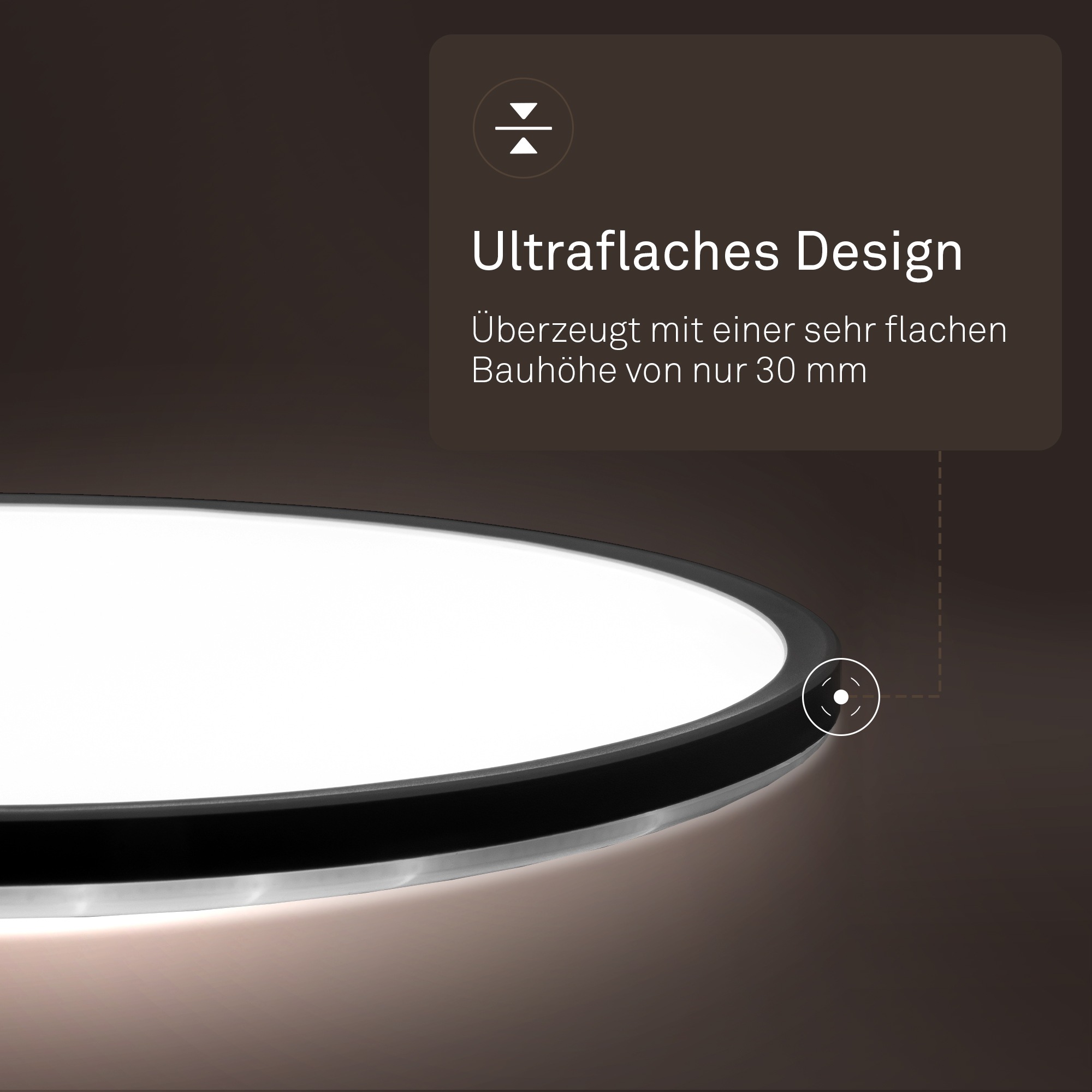 B.K.Licht LED Panel »SHALLOW« LED-Board 1 Stk. Neutralweiß 29x3 cm, Badlampe, Badezimmer, Küche, Wohnzimmer