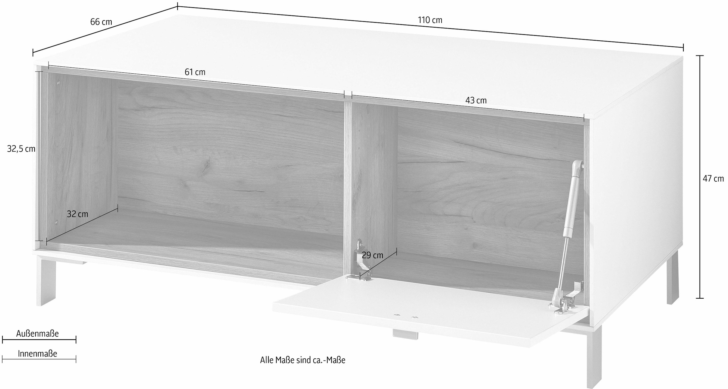 GERMANIA Couchtisch »DESIGN2«, mit Funktion