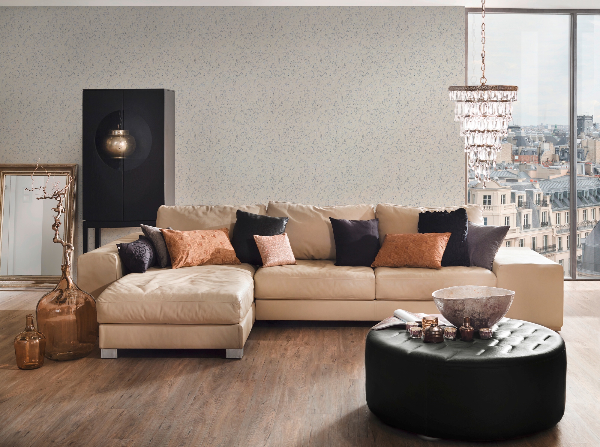 Architects Paper Textiltapete »Metallic Silk«, Barock-matt-glänzend, Ornament Tapete Barock Tapeten Wohnzimmer Schlafzimmer Küche Flur Büro