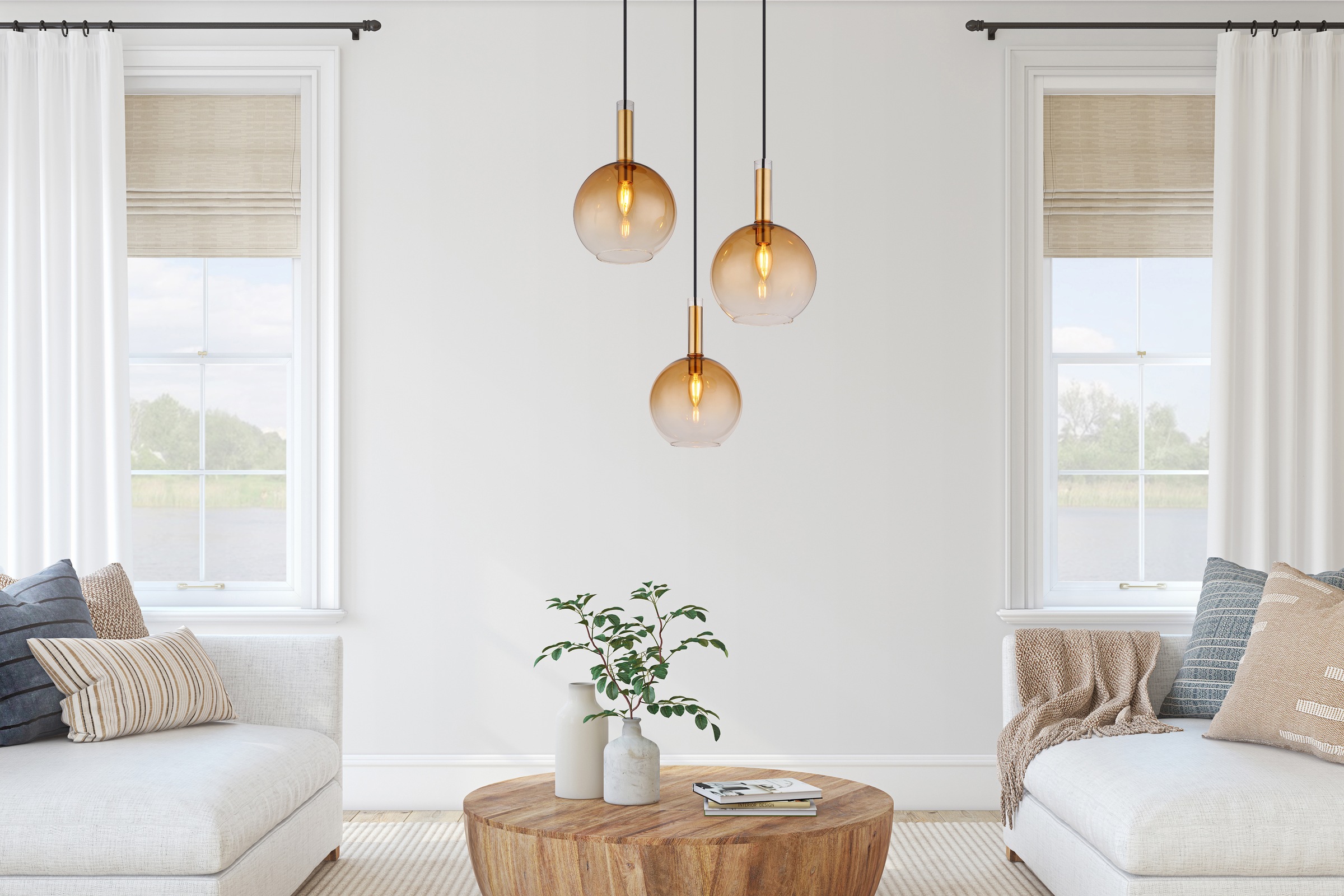 GLOBO LIGHTING Hängeleuchte »MARINELLA«, Leuchtmittel E14 | ohne Leuchtmittel, Hängelampe/Pendelleuchte/Esszimmer/Wohnzimmer/Esstisch