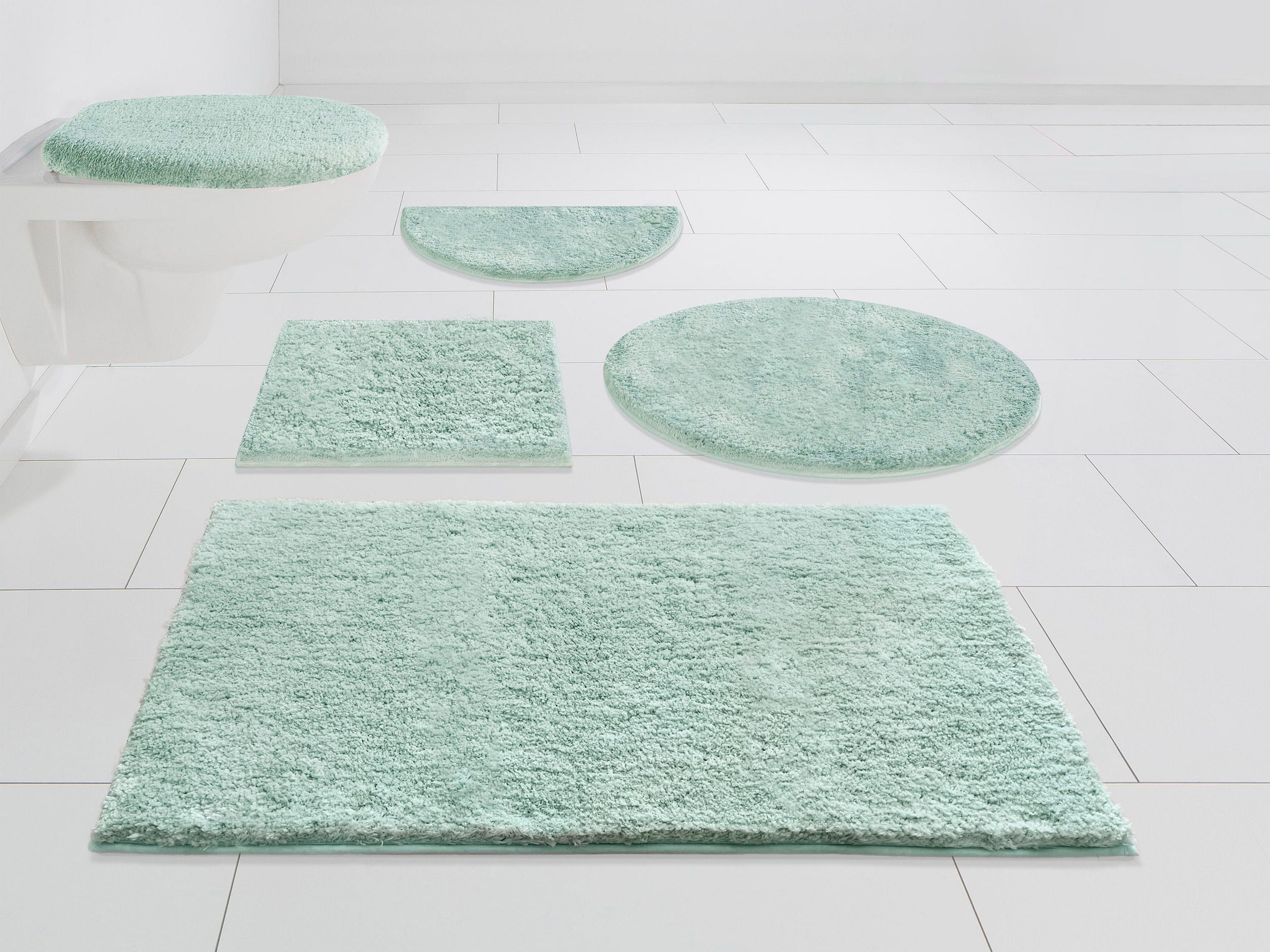 my home Badematte »Jos, Badvorleger, Badezimmer Teppich« Höhe 22 mm rutschh günstig online kaufen