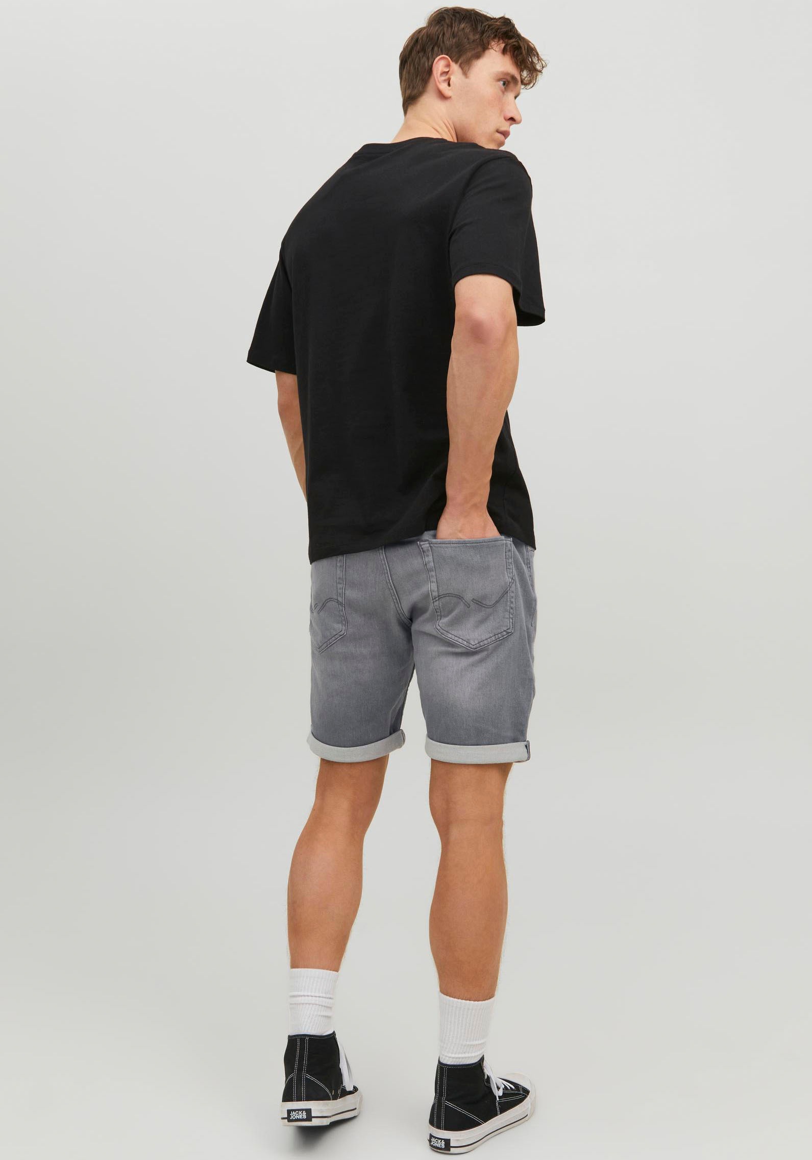 9. Bild von Jack & Jones Jeansshorts »JJIRICK JJICON SHORTS GE 604 I.K SN«, mit Umschlagsaum