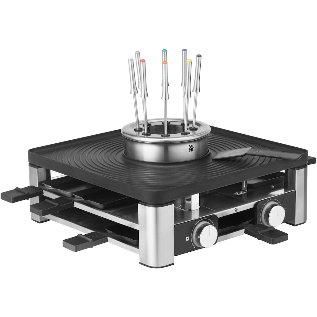 WMF Raclette »Lumero Gourmet Station 3-in-1«, 8 St. Raclettepfännchen, 1800 W