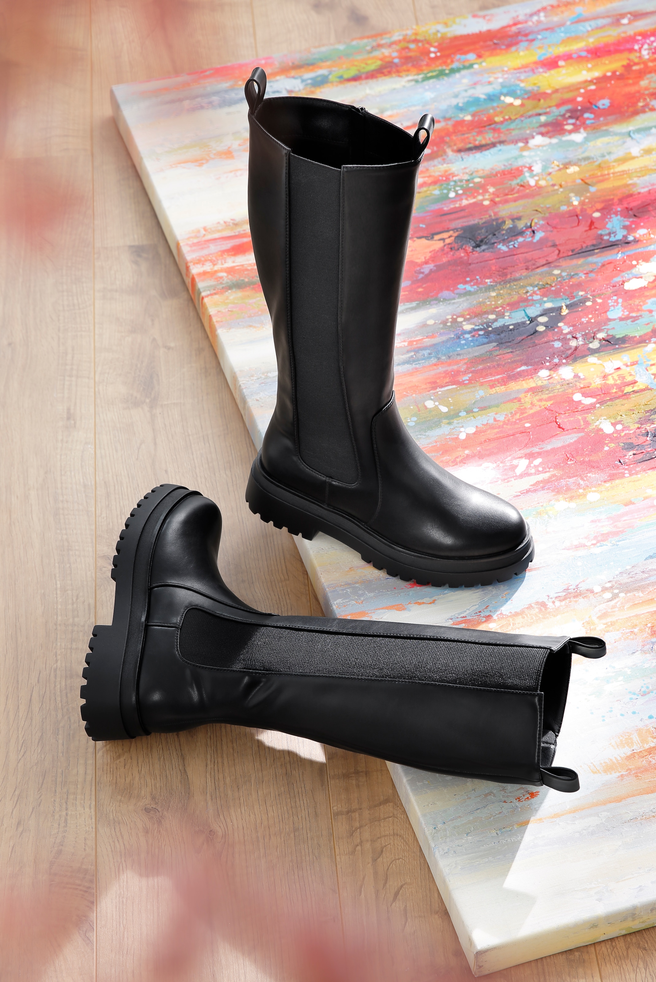 Aniston SHOES Stiefel, mit Stretcheinsatz und Reißverschluss - NEUE KOLLEKTION