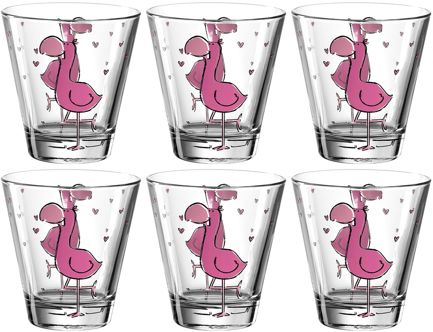 Kinderbecher »BAMBINI Flamingo«, (Set, 6 tlg.), 215 ml, 6-teilig