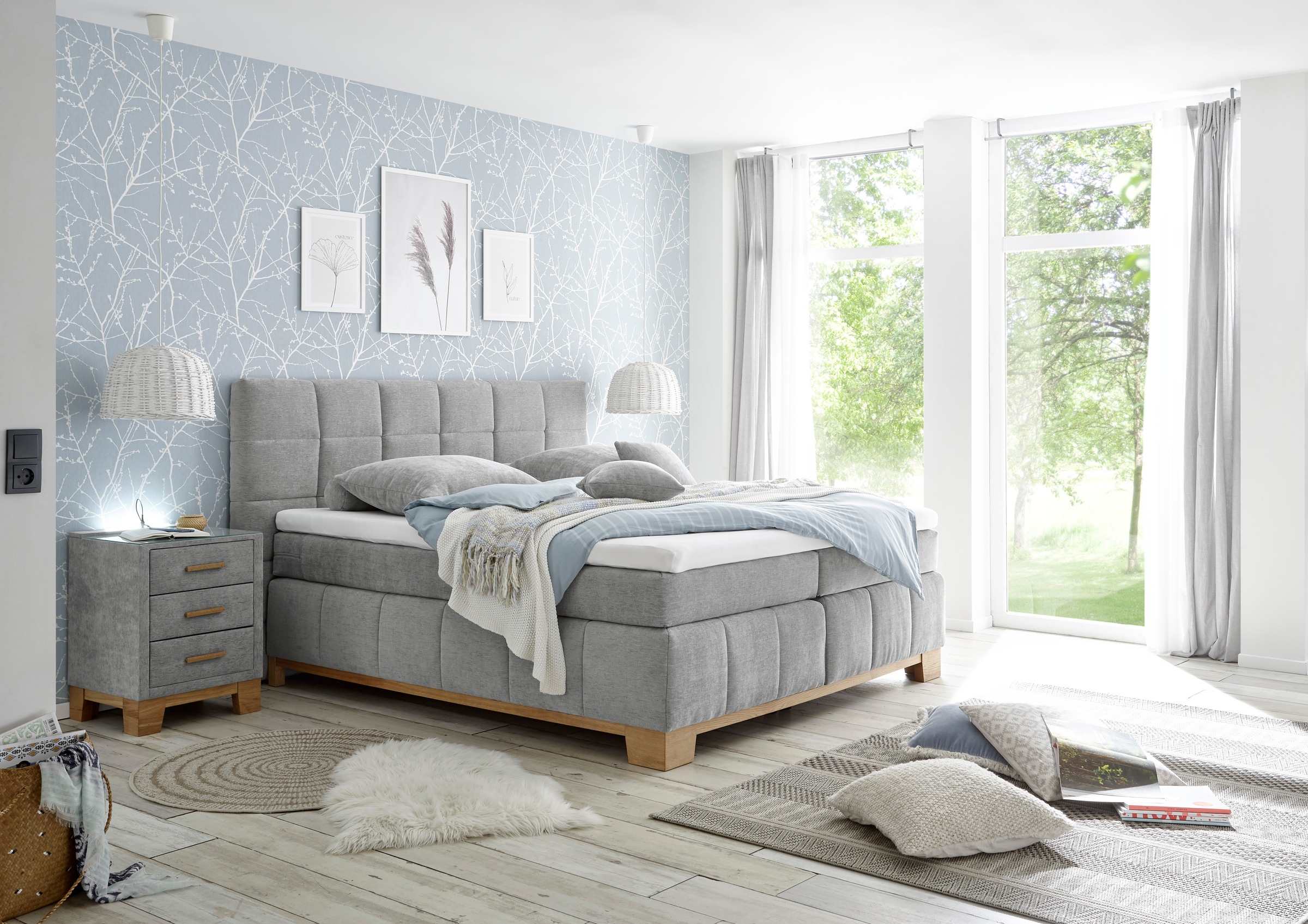 2. Bild von ED EXCITING DESIGN Boxspringbett »Viborg«, inkl. Topper mit Klimaband