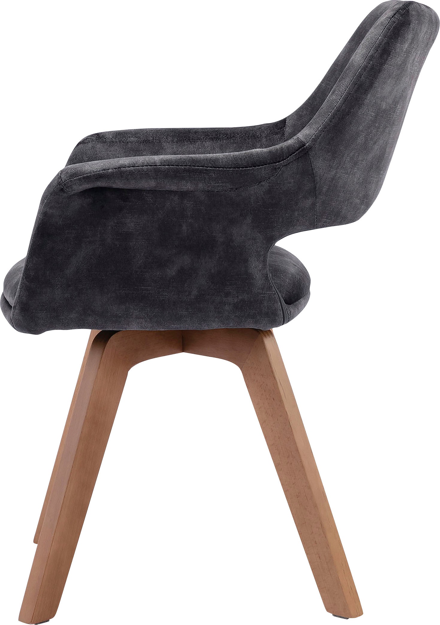 byLIVING Esszimmerstuhl »Klara«, (Set), 2 St., Samtstoff Velvet, 2er-Set, gepolstert mit hochwertigem Vintage-Samt, 360 Grad drehbar