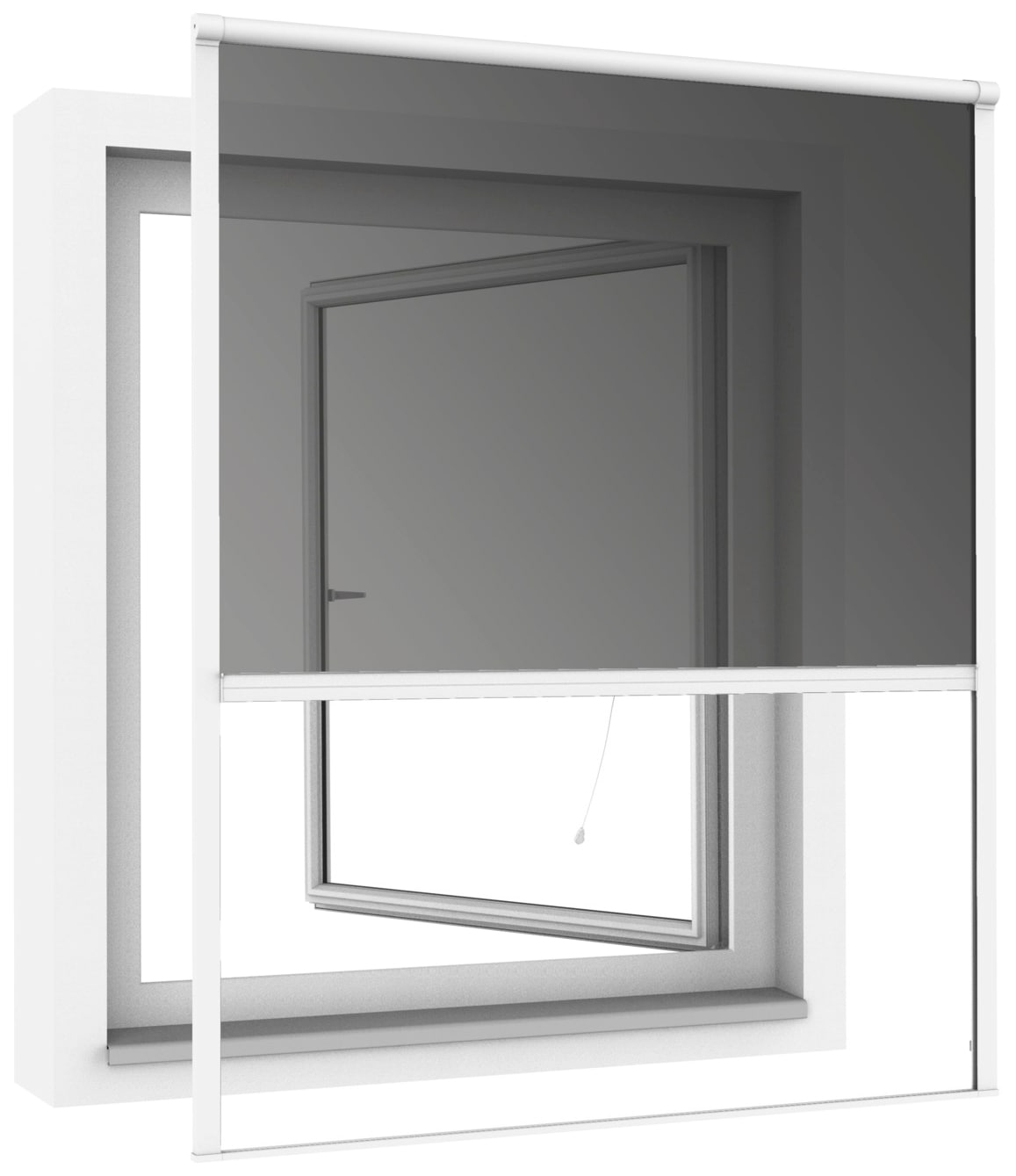 Windhager Insektenschutzrollo, transparent, Insektenschutz-Hitzeschutz, BxH: 130x160 cm