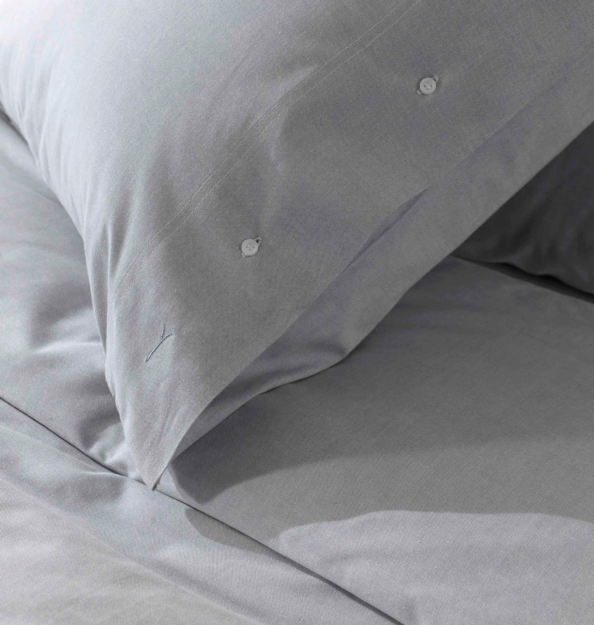 YELLOW Bettwäsche »Chambray« 2 Stk. Uni Design, 100% Baumwolle ab 135x200 cm.