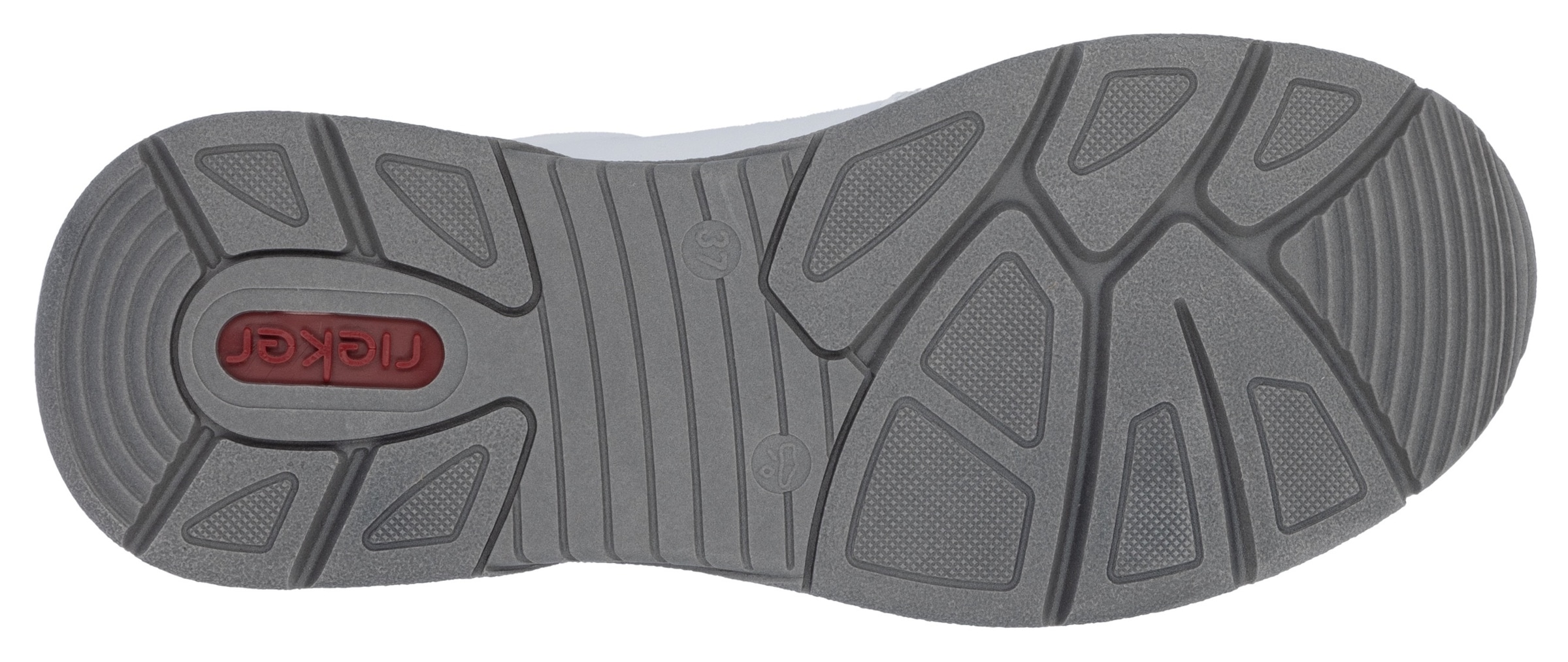 Rieker Sneaker  mit seitlichem Reißverschluss, Freizeitschuh, Halbschuh, Schnürschuh