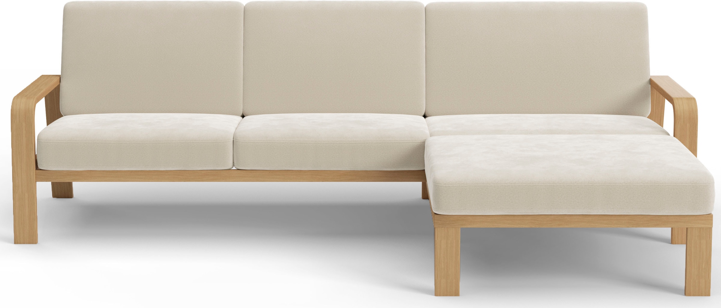 sit&more Ecksofa Kolding L-Form, Armlehnen aus Buchenholz in natur, verschi günstig online kaufen