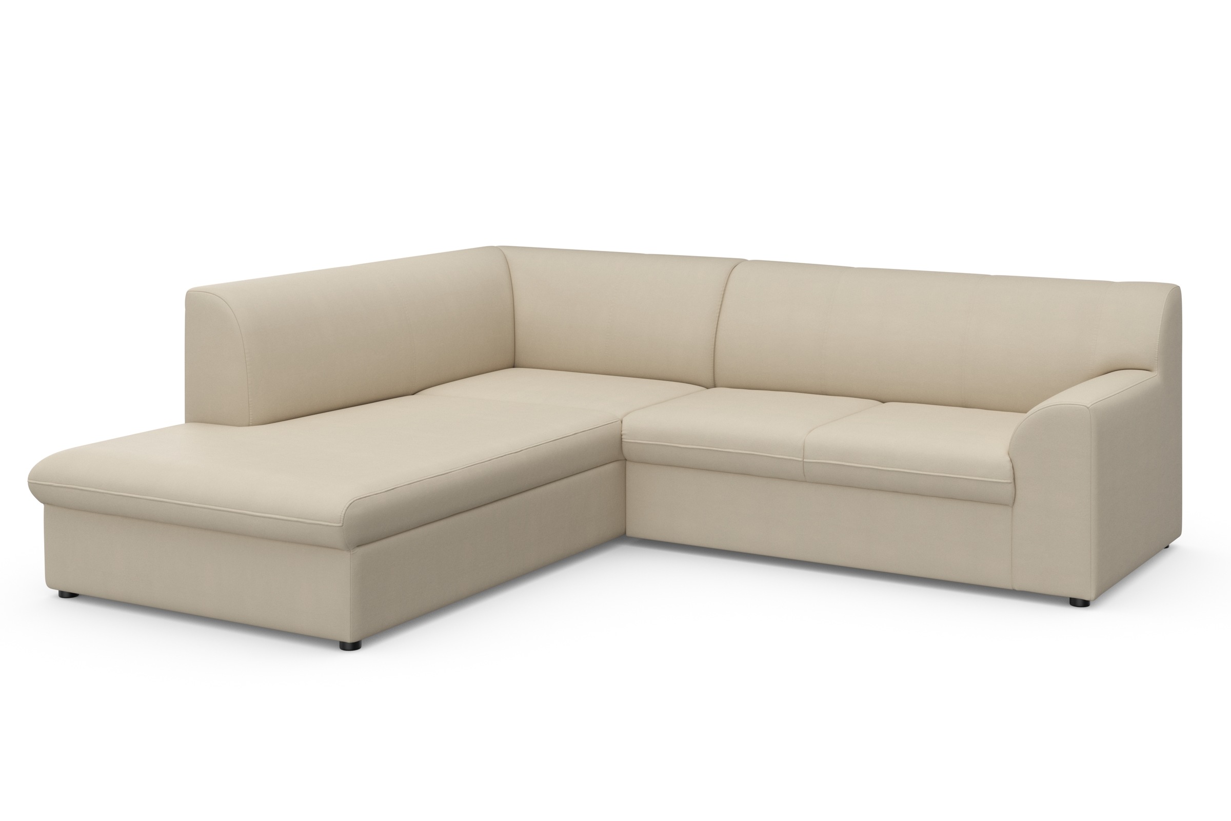 DOMO collection Ecksofa »Topper zeitlos elegant, kompakte Stellmaße, OTTOs Choice, L-Form«, mit Ottomane, wahlweise mit Schlaffunktion