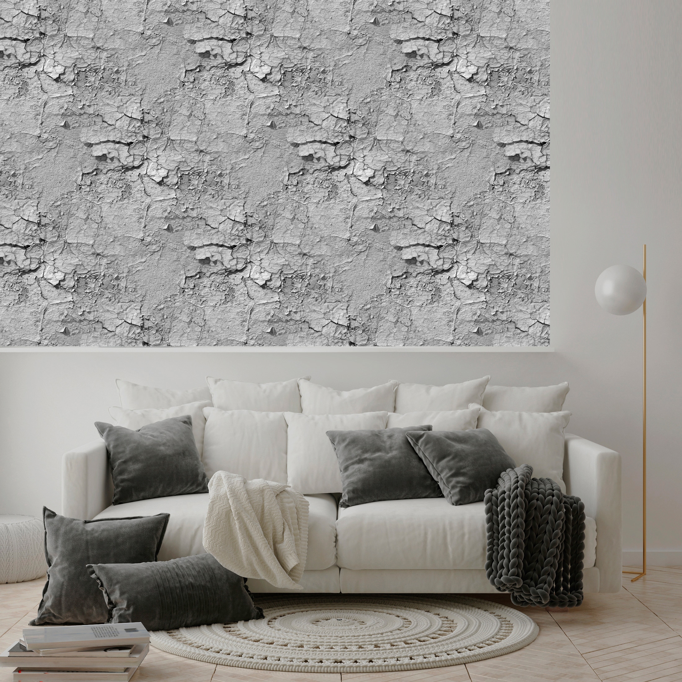 queence Vinyltapete »Blair«, Steinoptik, 90x250cm, selbstklebend, kinderleichte Anbringung, Sticker