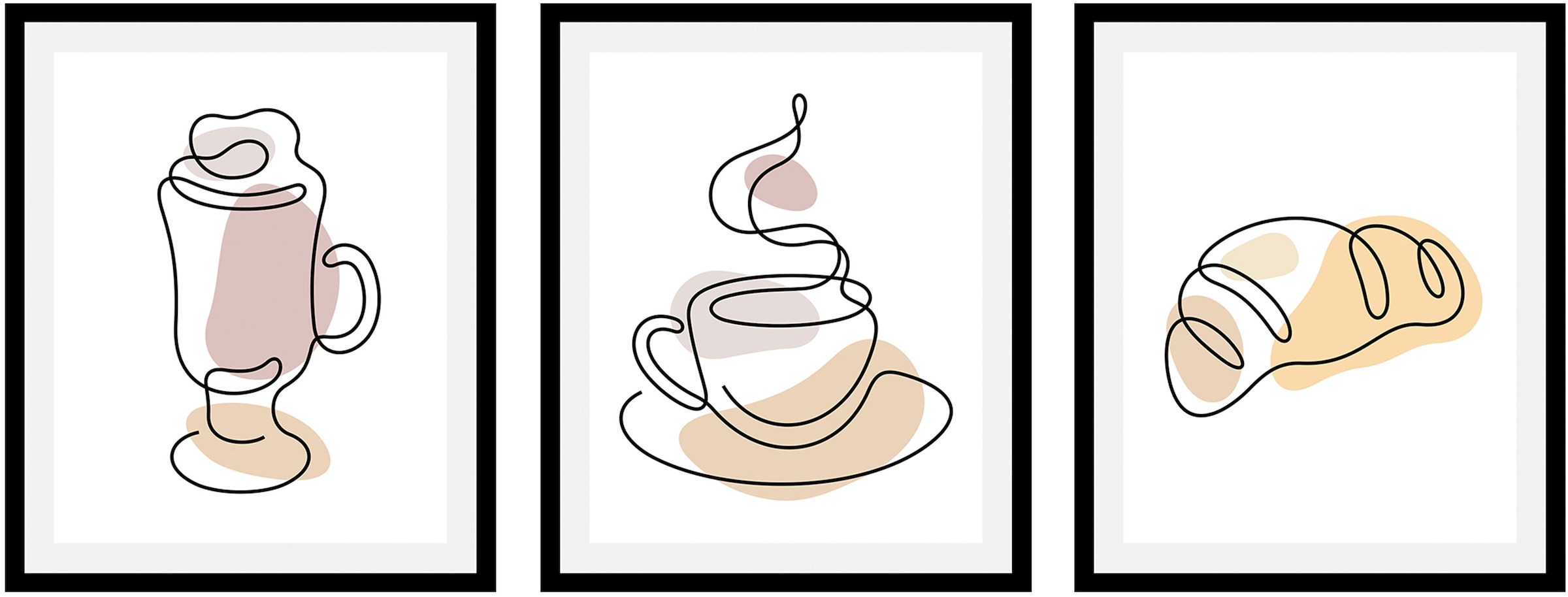 queence Bild »Set Hatty«, Lebensmittel-Kaffee-Kaffee Bilder-Bar & Lounges-E günstig online kaufen