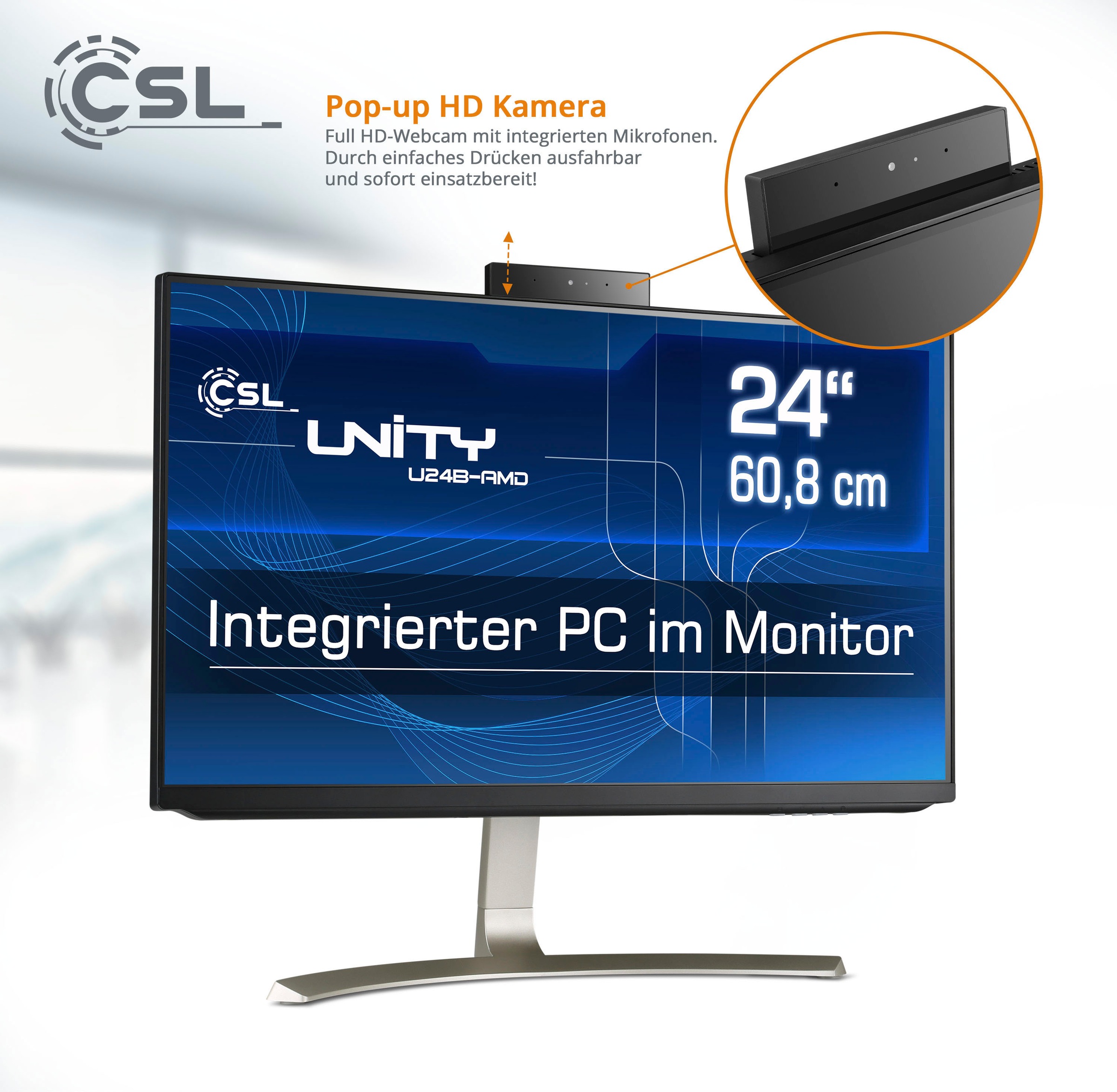 CSL All-in-One PC »Unity U24B-AMD / 5650GE / 1000 GB / 16 GB RAM / Win 11«