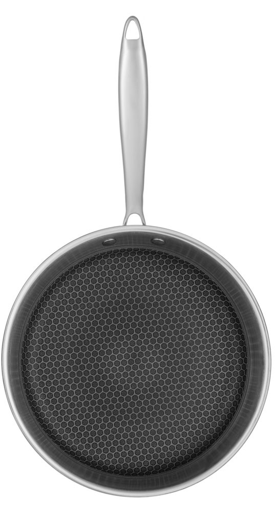 RESTO Kitchenware Bratpfanne »Achird Pfanne aus Tri-Ply (Edelstahl + Aluminium + Edelstahl) ofenfest«, Edelstahl 18/10, (1 tlg.), Die 3-schichtige Basis ermöglicht eine Energieeinsparung von 25%