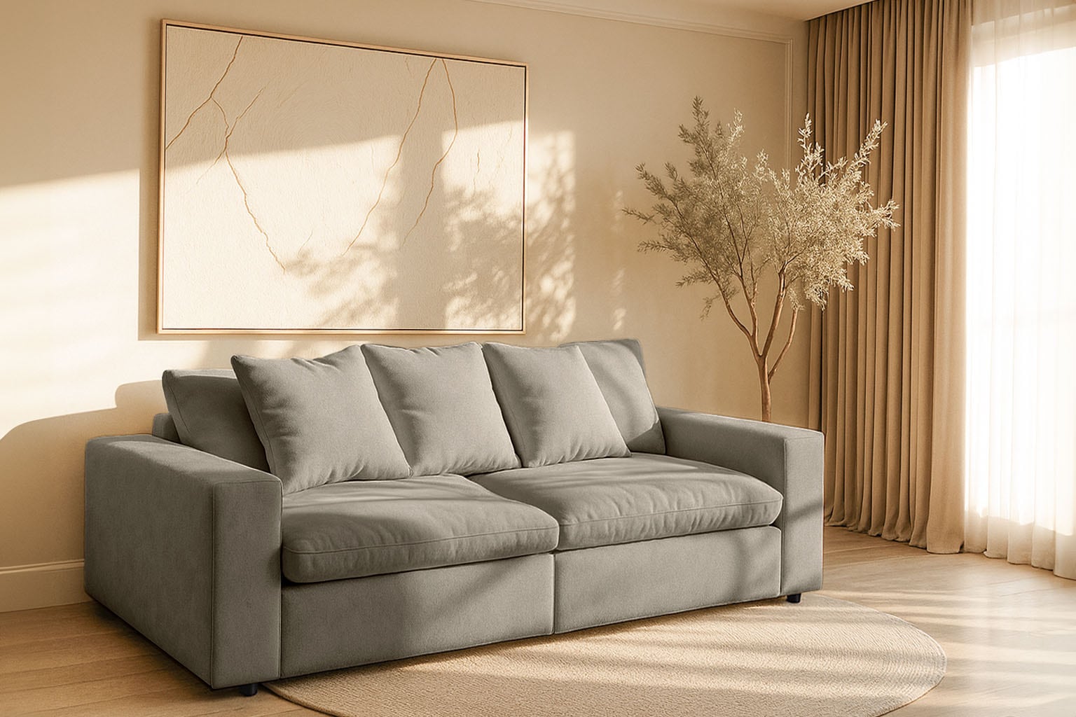 andas 3-Sitzer »Venslev«, Lounge-Sofa, mit extra tiefer Sitzfläche und lose günstig online kaufen