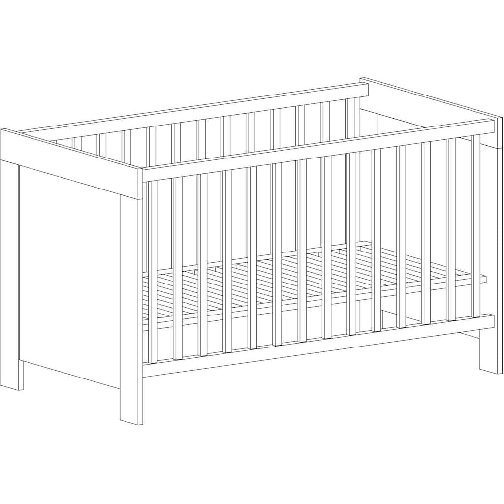 arthur berndt Babyzimmer-Komplettset »Til«, (Set, 3 St., Kinderbett, Schrank, Wickelkommode)