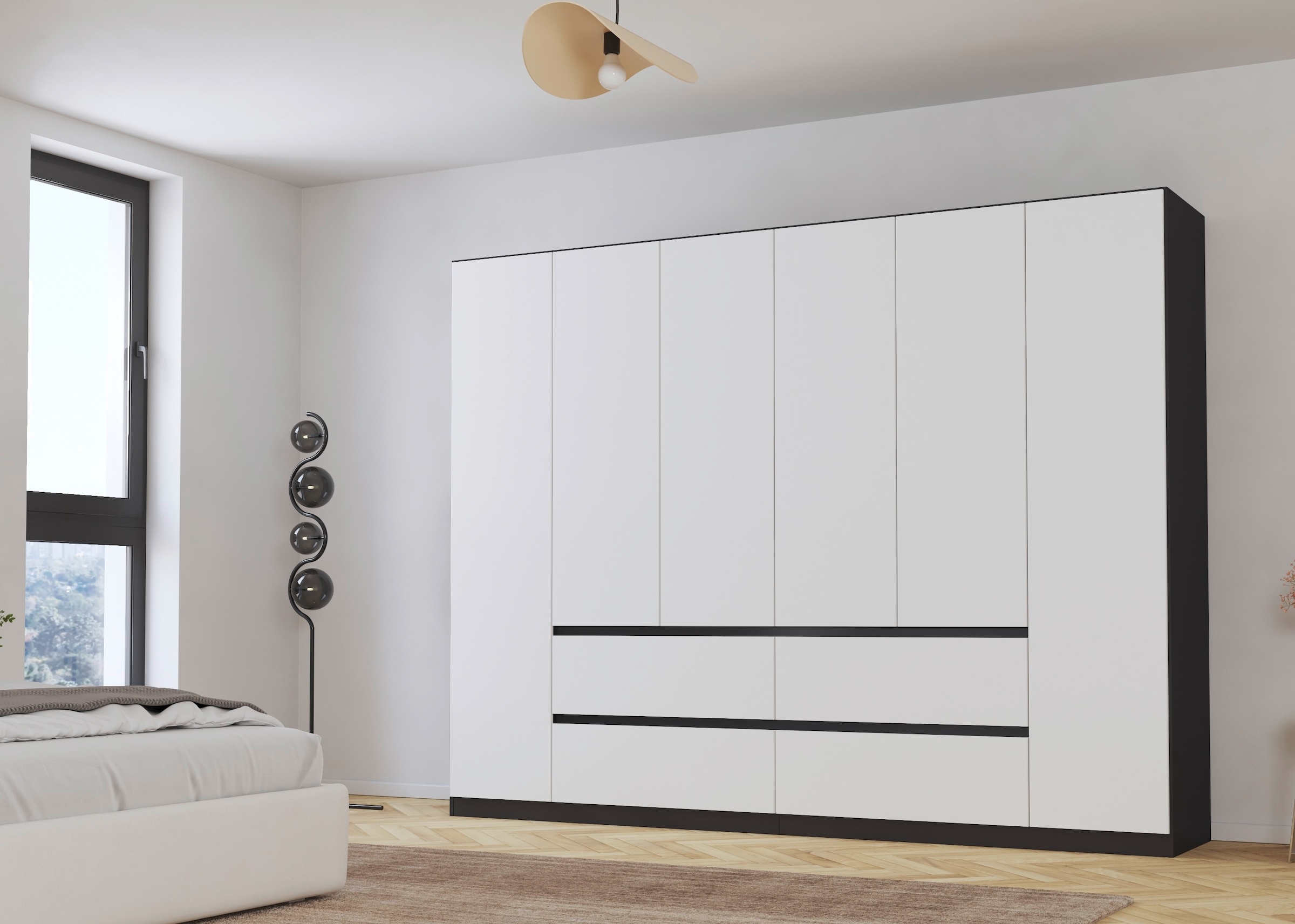rauch Drehtürenschrank »Kleiderschrank Schrank Garderobe Garderobenschrank MAINZ«, grifflose Front, Außentüren mit Push-to-Open Funktion MADE IN GERMANY