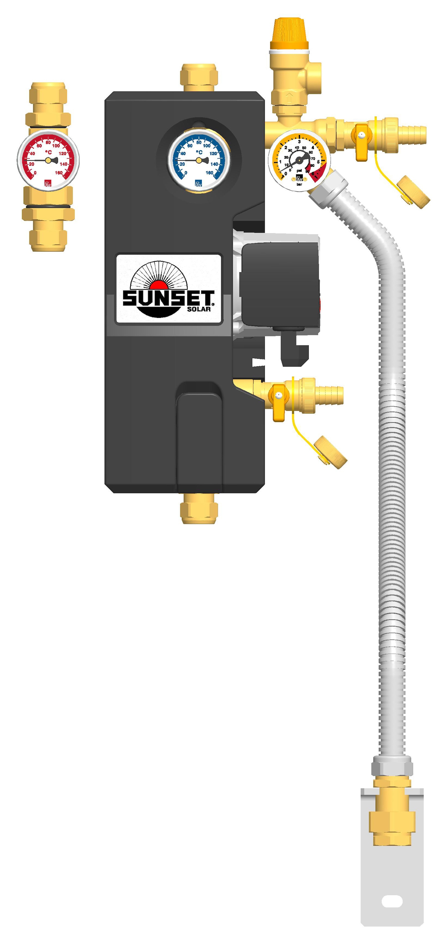 Sunset Solaranlage »SUNone 3/2«, (Set), zur Brauchwassererwärmung für einen 2-4 Personen-Haushalt