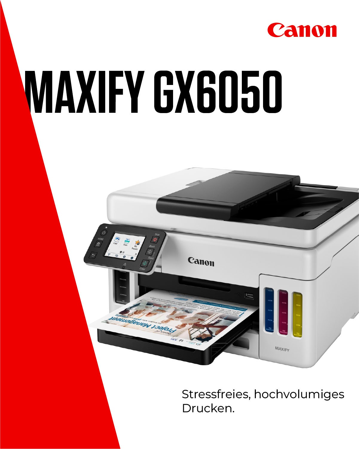 Canon Tintenstrahldrucker »MAXIFY GX6050«, MegaTank Drucker mit nachfüllbaren Tintentanks
