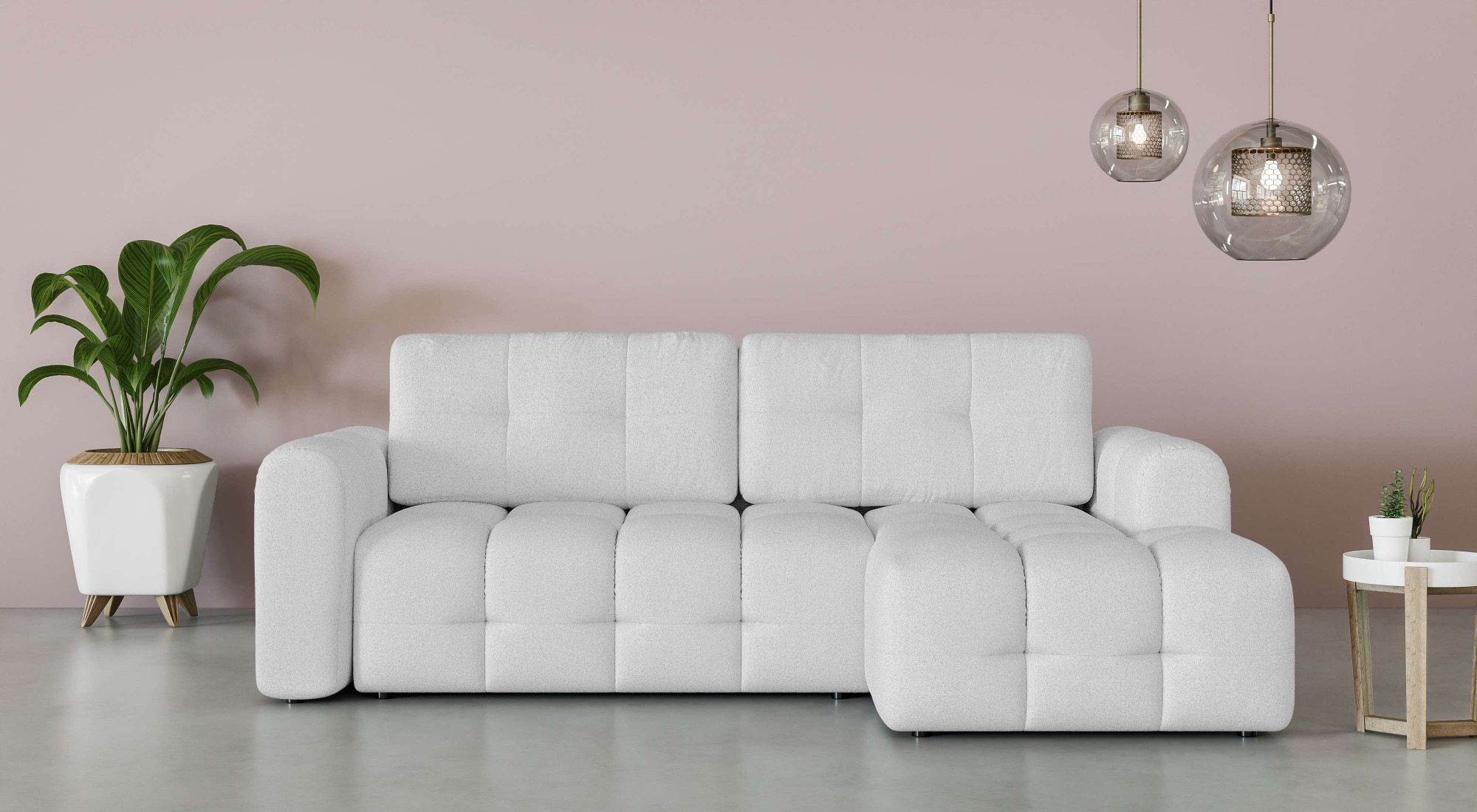 INOSIGN Ecksofa »Manilla, wahlweise mit Bettfunktion, B/T/H 265/170/91 cm« günstig online kaufen