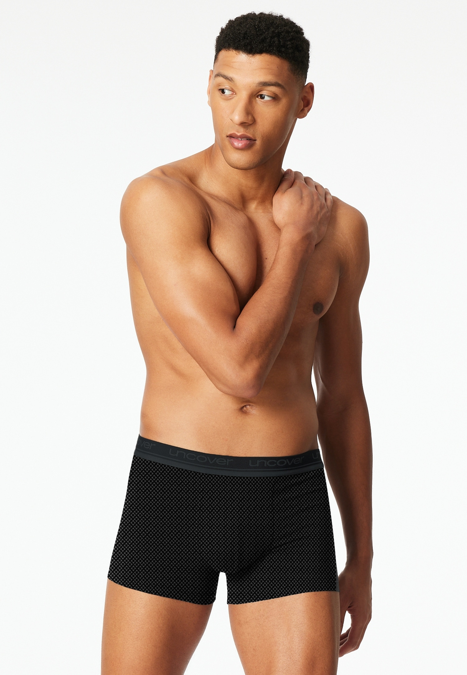 uncover by SCHIESSER Boxer »Uncover Cotton« ohne Eingriff, elastisch, Single Jersey-Qualität, Logo-Bund
