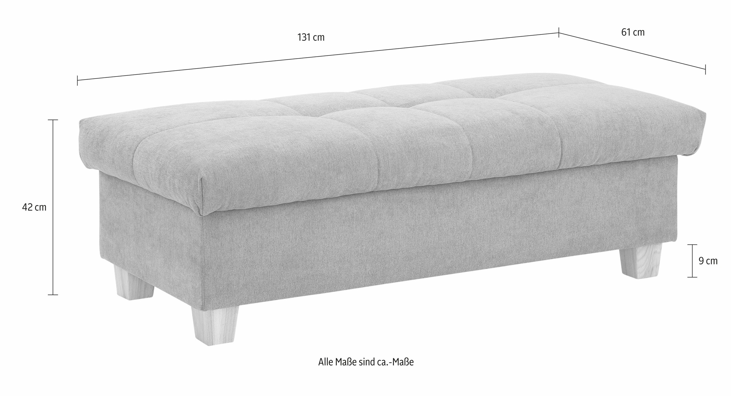 Home affaire Hocker »Lyla«, mit Stauraum, Breite 131 cm
