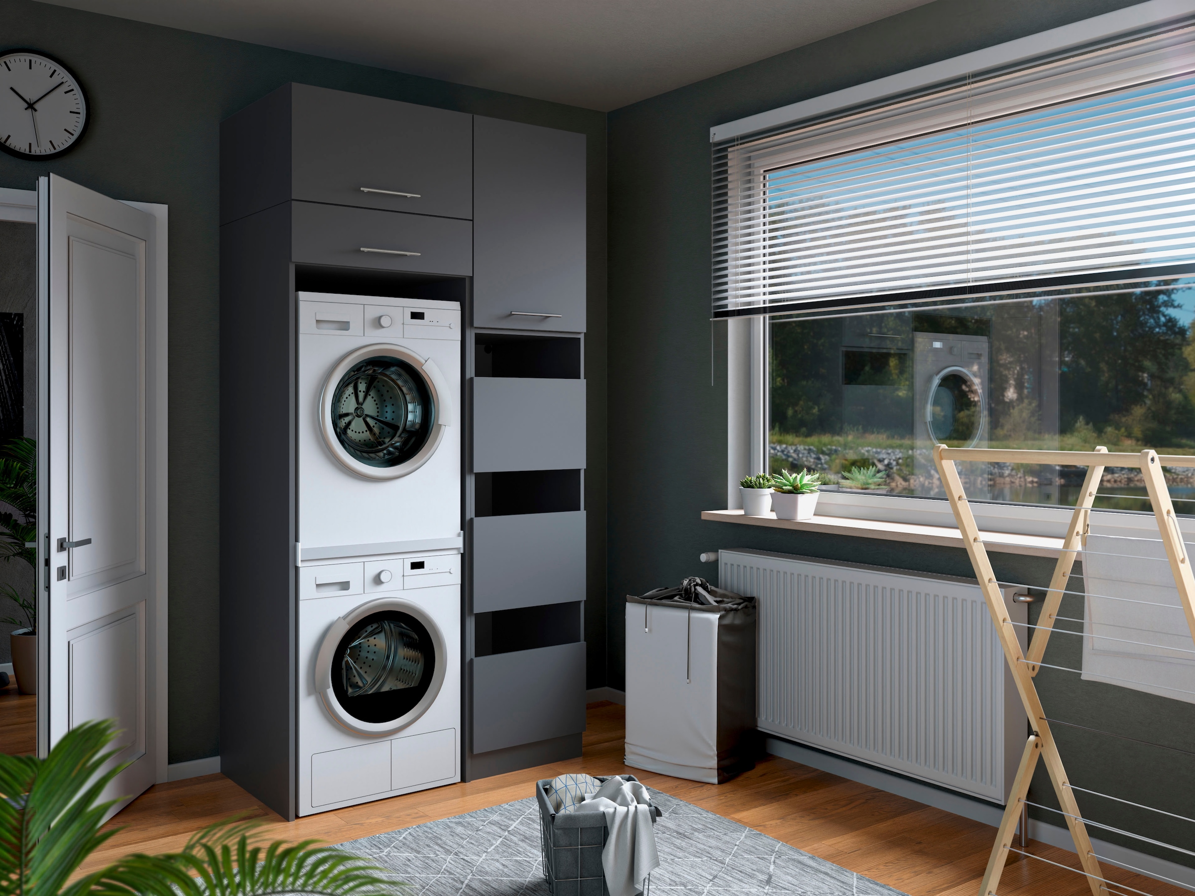 Laundreezy Mehrzweckschrank-Set »Laundreezy, 4-tlg. Mehrzweckschrank-Set B/H/T 118/238/68 cm« 4 Stk. tlg.