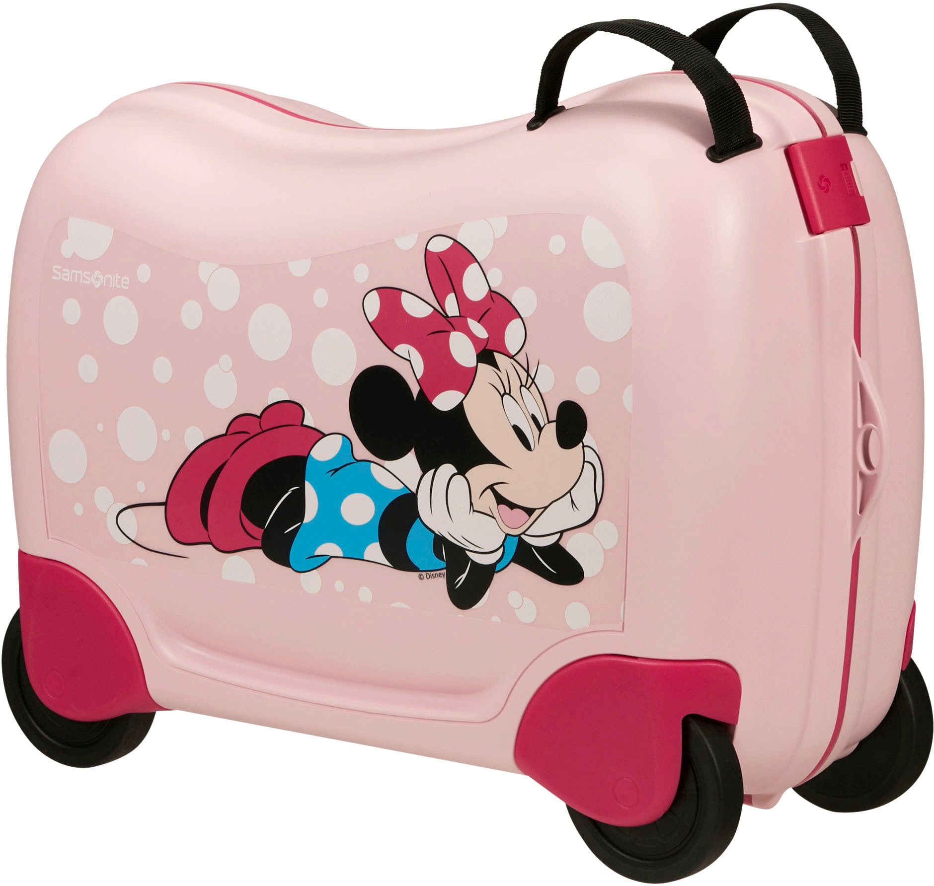 Kinderkoffer »Dream2Go Ride-on Trolley, Disney Minnie Glitter«, 4 Rollen, zum sitzen...