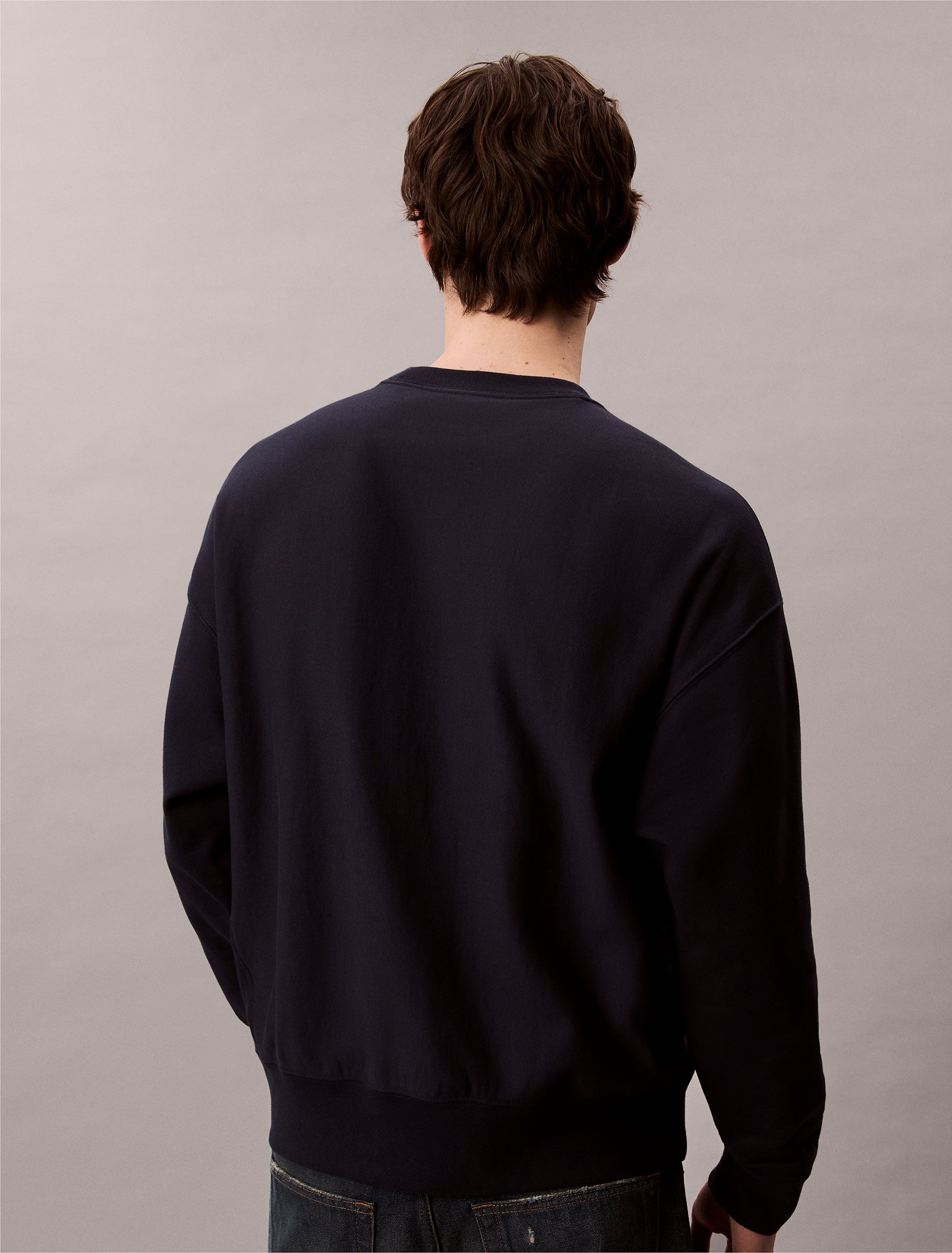 Calvin Klein Jeans Sweatshirt »LS EU 350TERRY MONOLOGO CN SWTSH«, Rundhalsausschnitt, regular fit