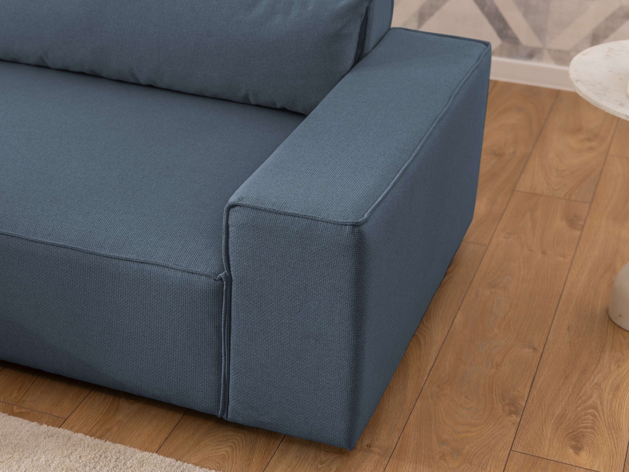 OTTO home Ecksofa »KINLEE Design-Sofa mit Recamiere rechts/links, Maße B/T/H 251/144/70cm«, L-Form mit Wellenunterfederung, ohne Bettfunktion, modern und beguem