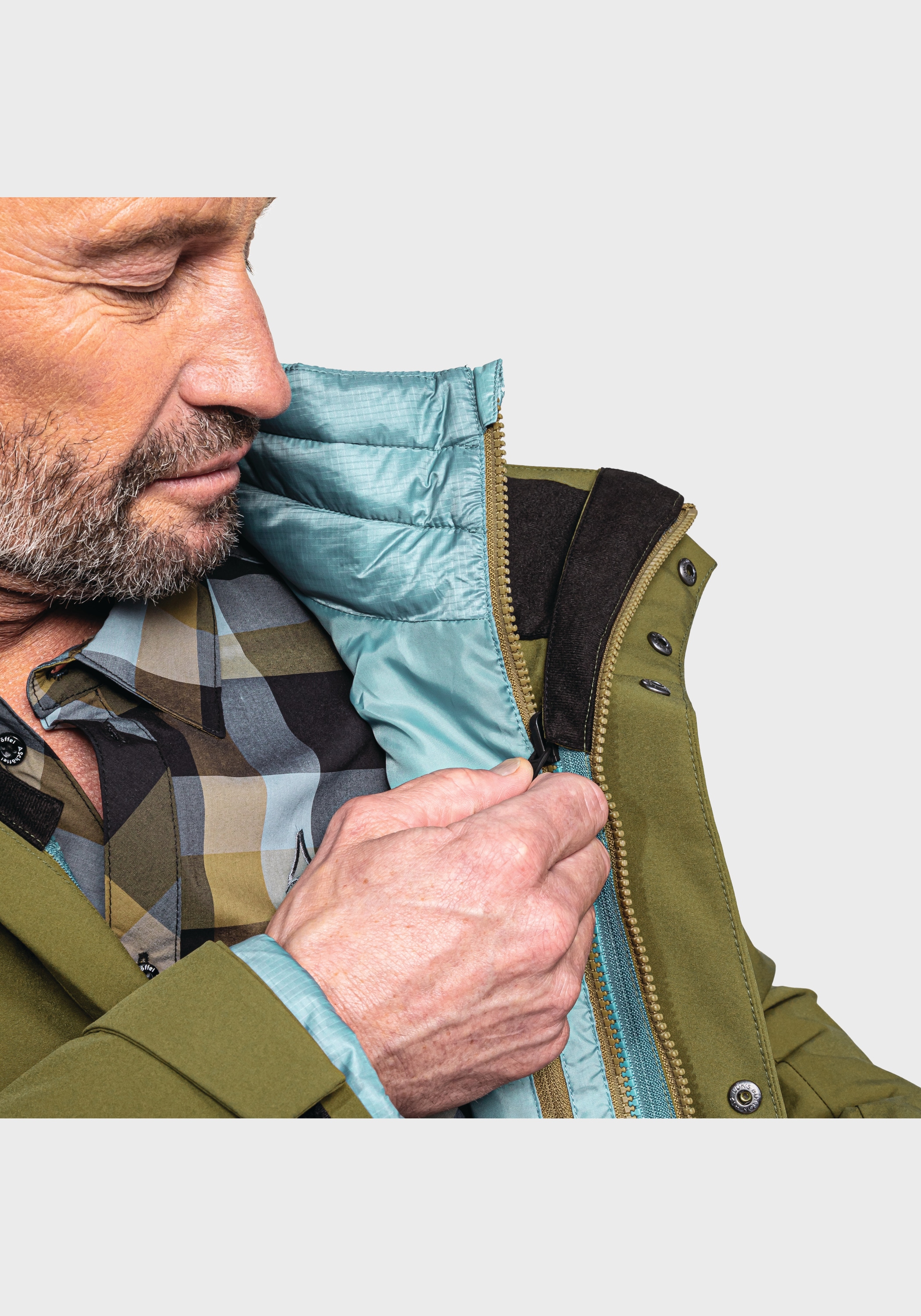 Schöffel Doppeljacke »3in1 Jacket Auerspitz M«, mit Kapuze