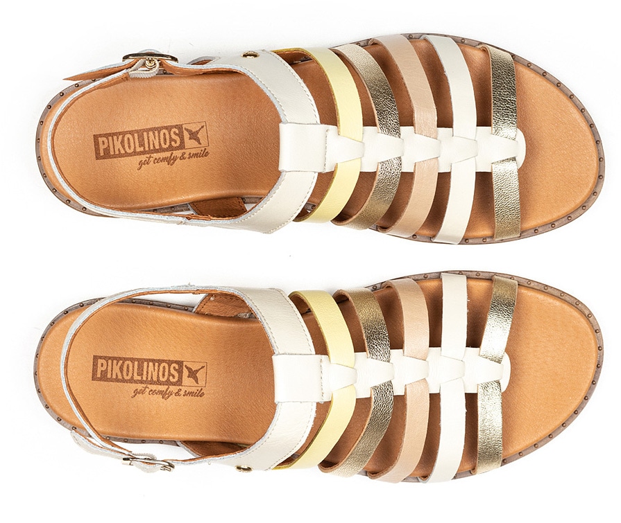 PIKOLINOS Riemchensandale »FORMENTERA«, Sommerschuh, Sandalette, Sandale, mit Metallic Details