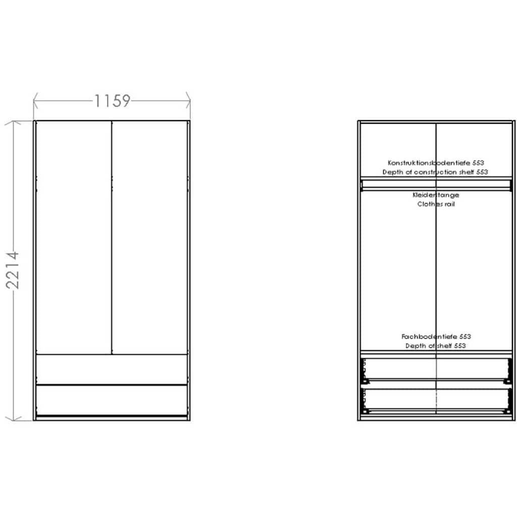 Müller SMALL LIVING Kleiderschrank »Modular Plus Variante 1«