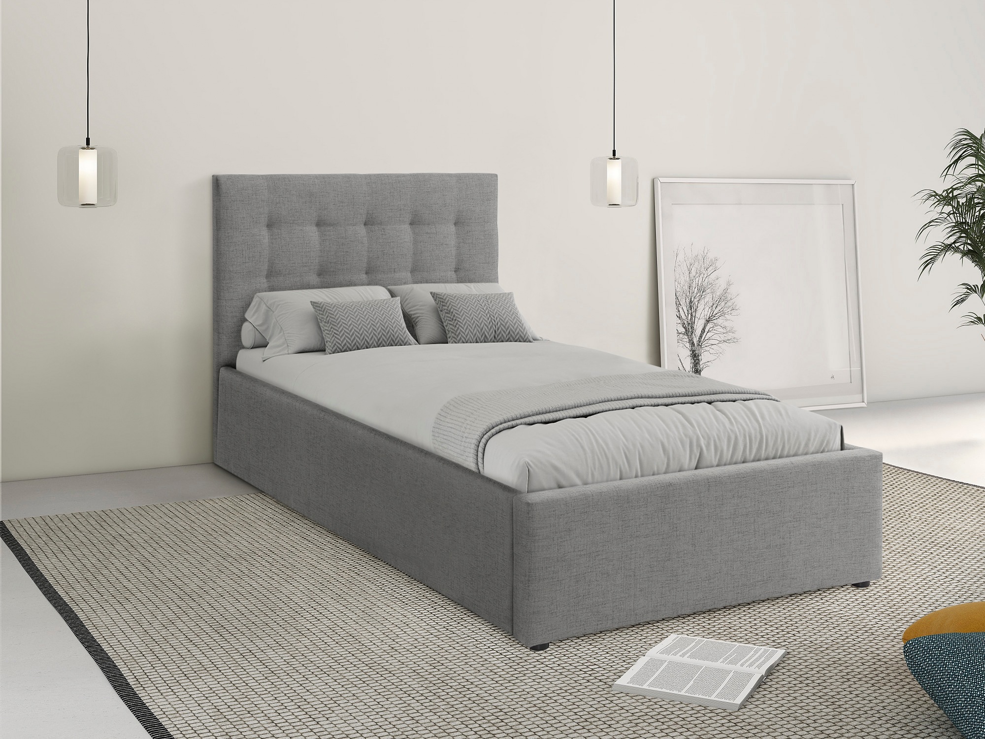 Home affaire Polsterbett "Hamar, Knopfsteppung im Kopfteil, bis 250 KG bela günstig online kaufen