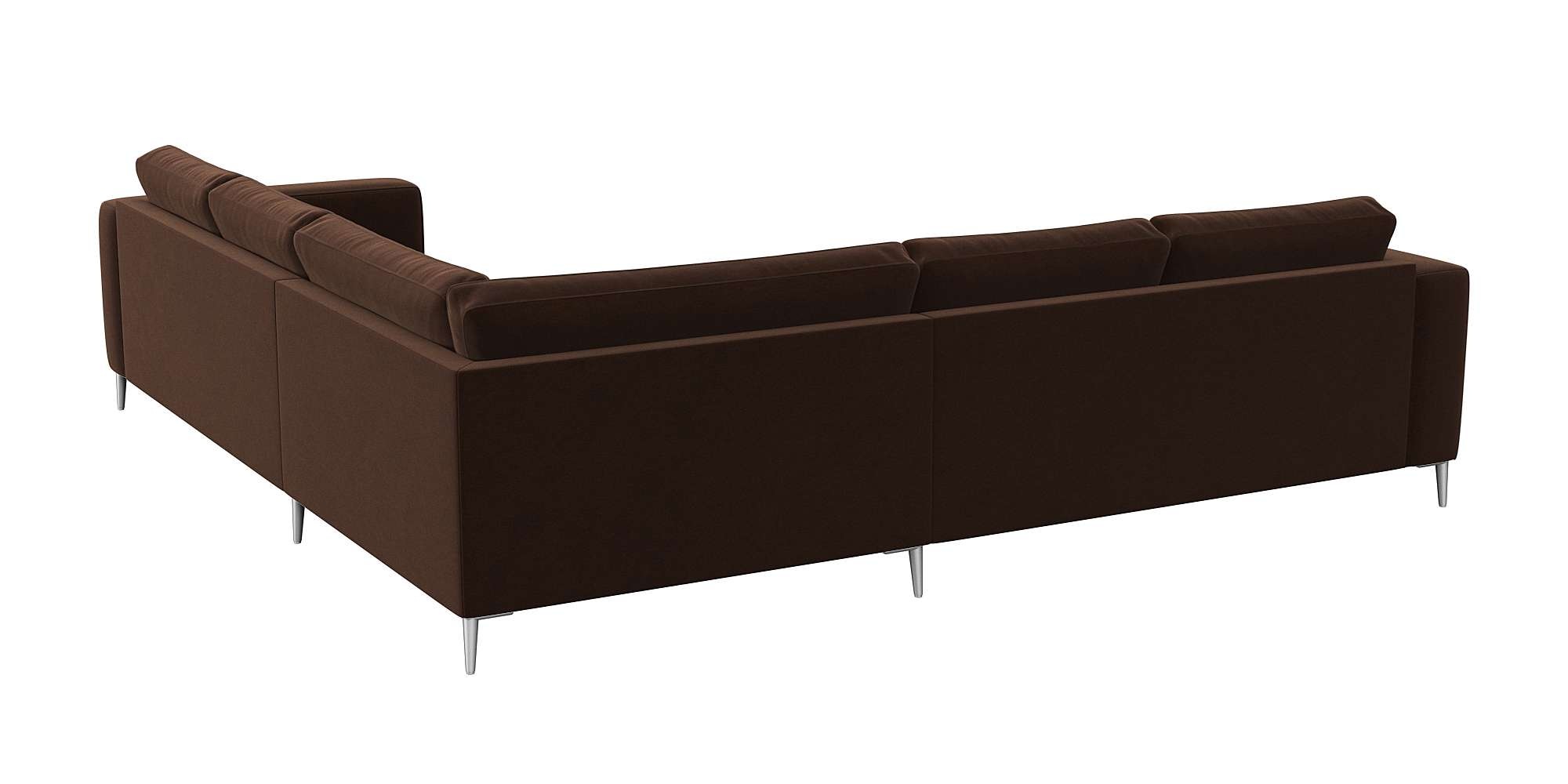 FLEXLUX Ecksofa »Fiore, gleichschenklig, super Sitzkomfort durch Kaltschaum im Sitz«, breite Armlehnen, Füße Alu
