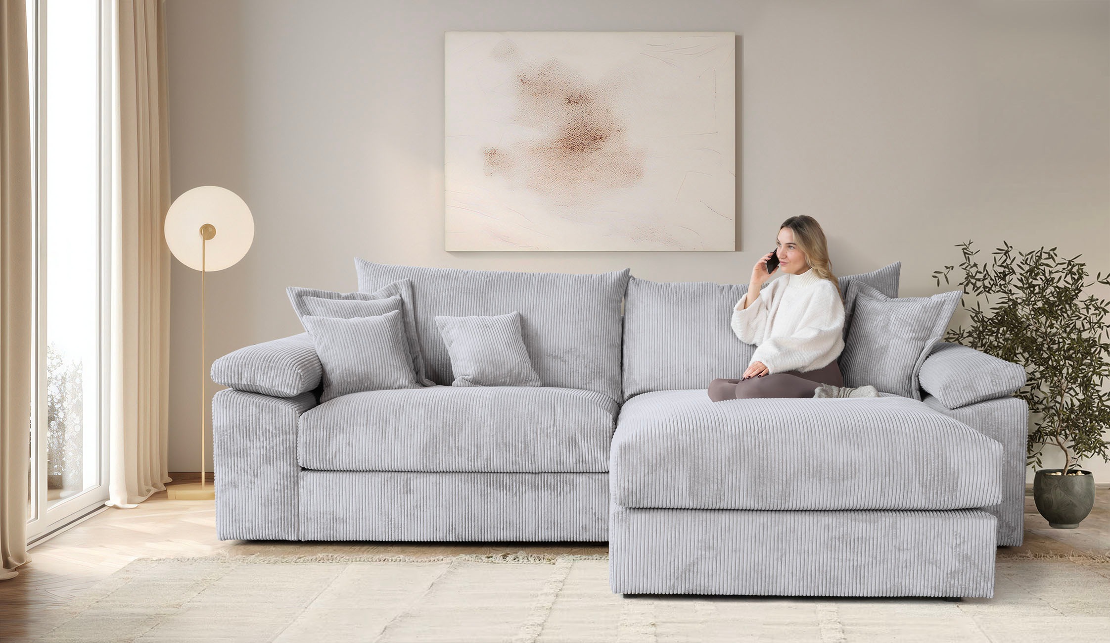 Home affaire Ecksofa »Soft&Cosy XXL L-Form - Breite 303 cm«, Mega-Sofa, Cor günstig online kaufen
